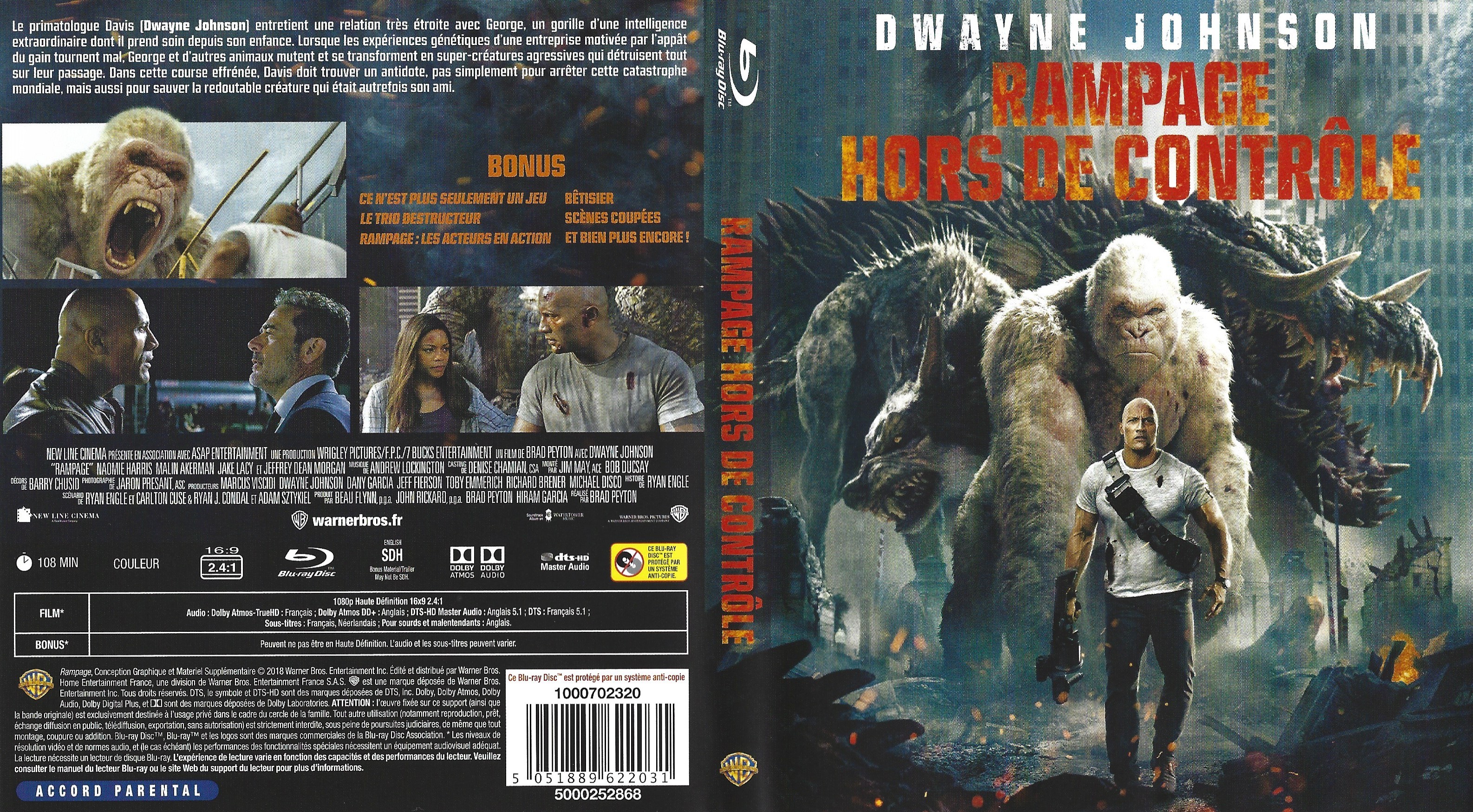 Jaquette DVD Rampage Hors De Controle (BLU-RAY)