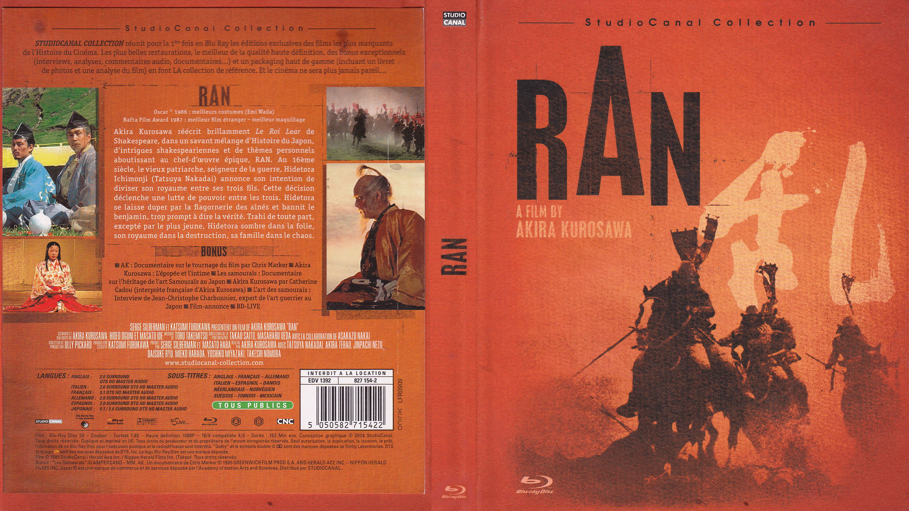 Jaquette DVD Ran (BLU-RAY)