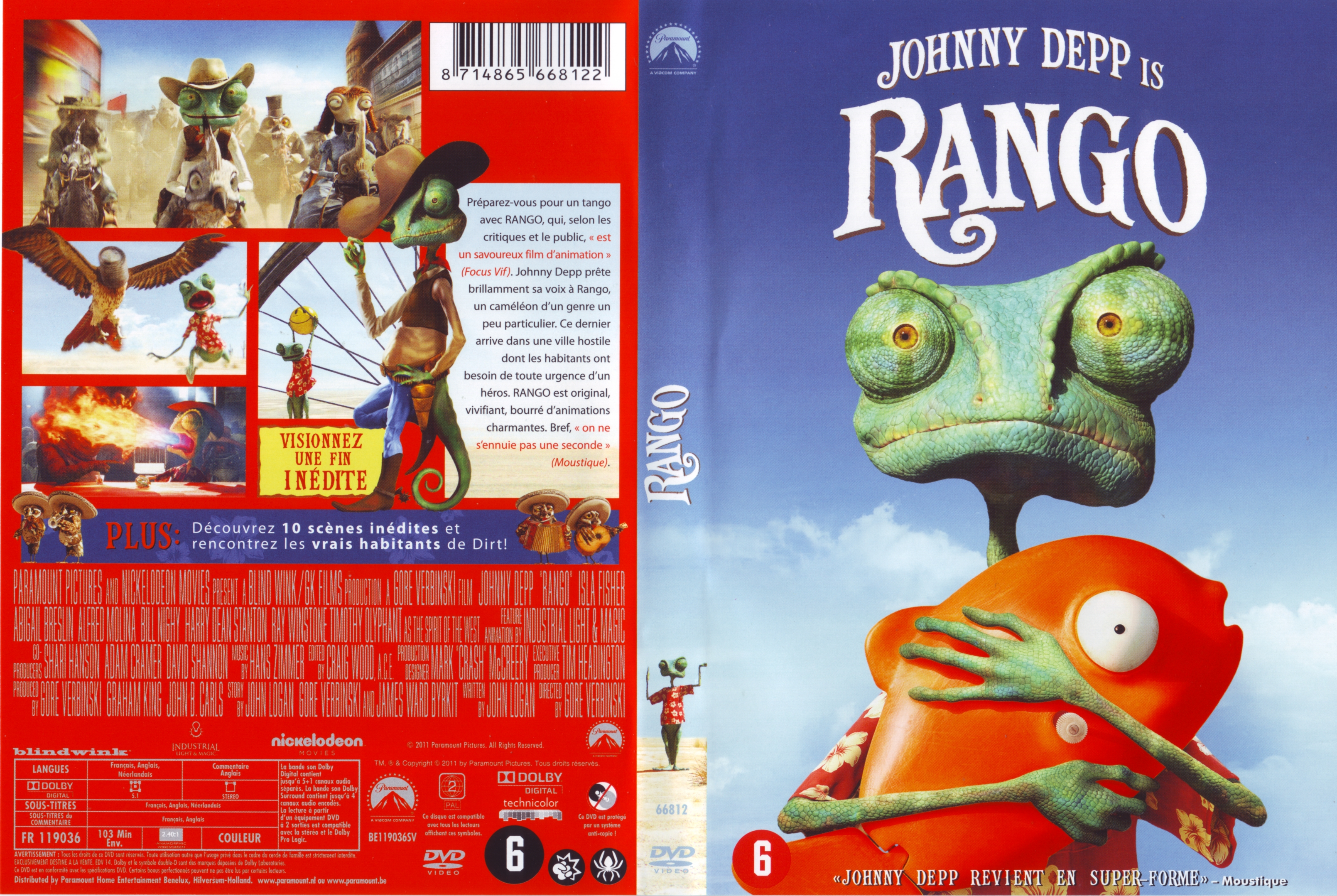 Jaquette DVD Rango v2