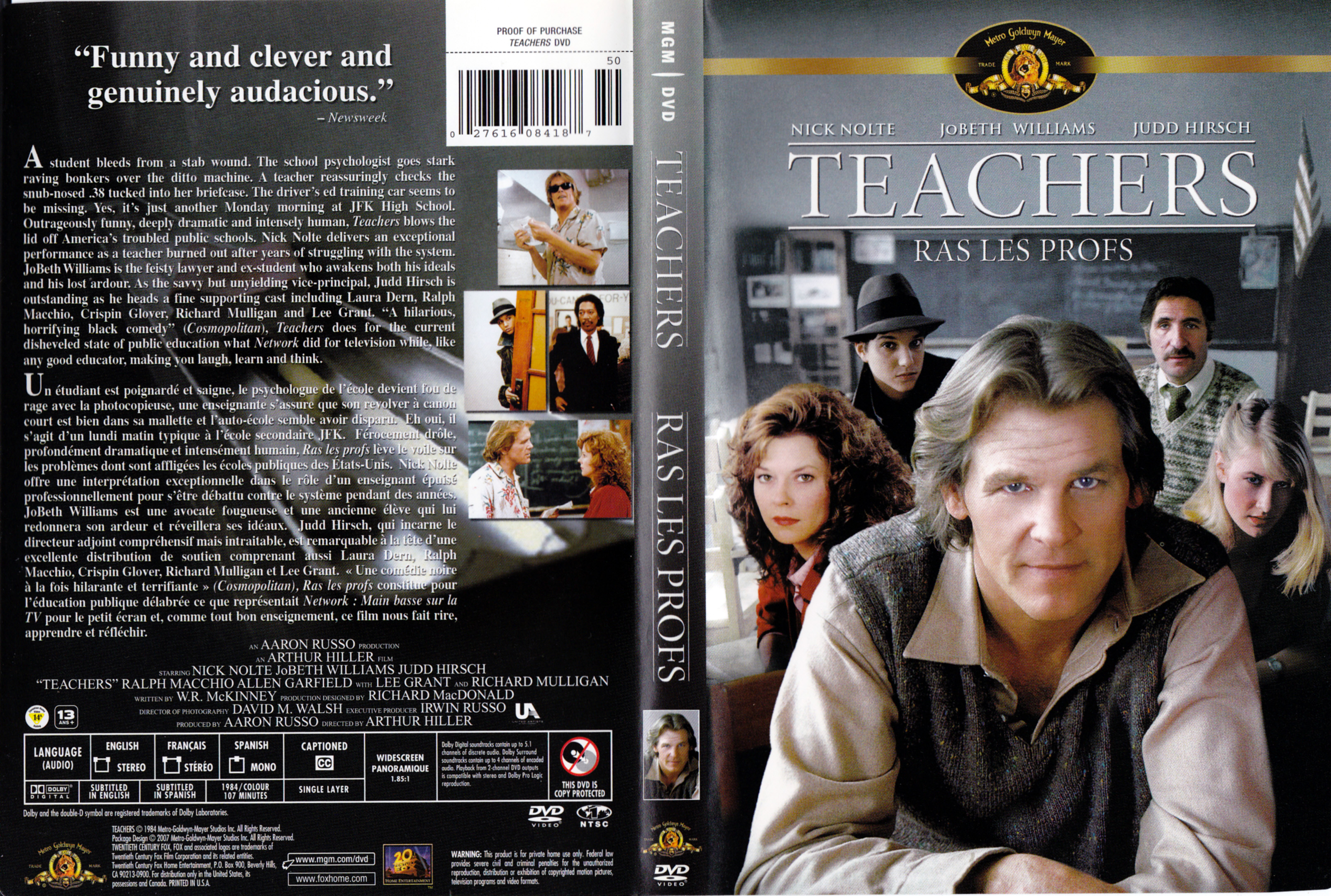 Jaquette DVD Ras les profs (Canadienne)