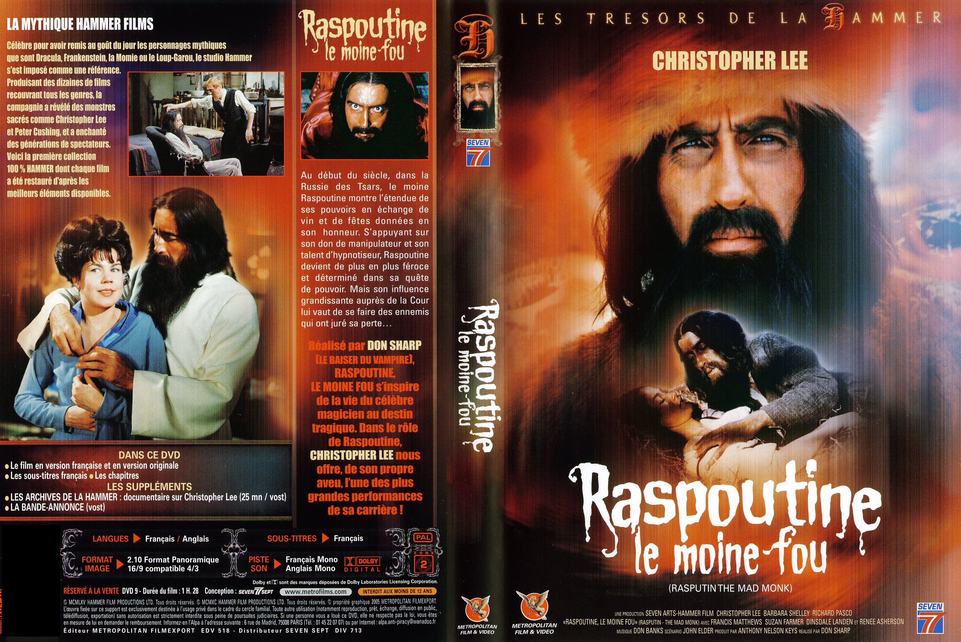 Jaquette DVD Raspoutine le moine fou