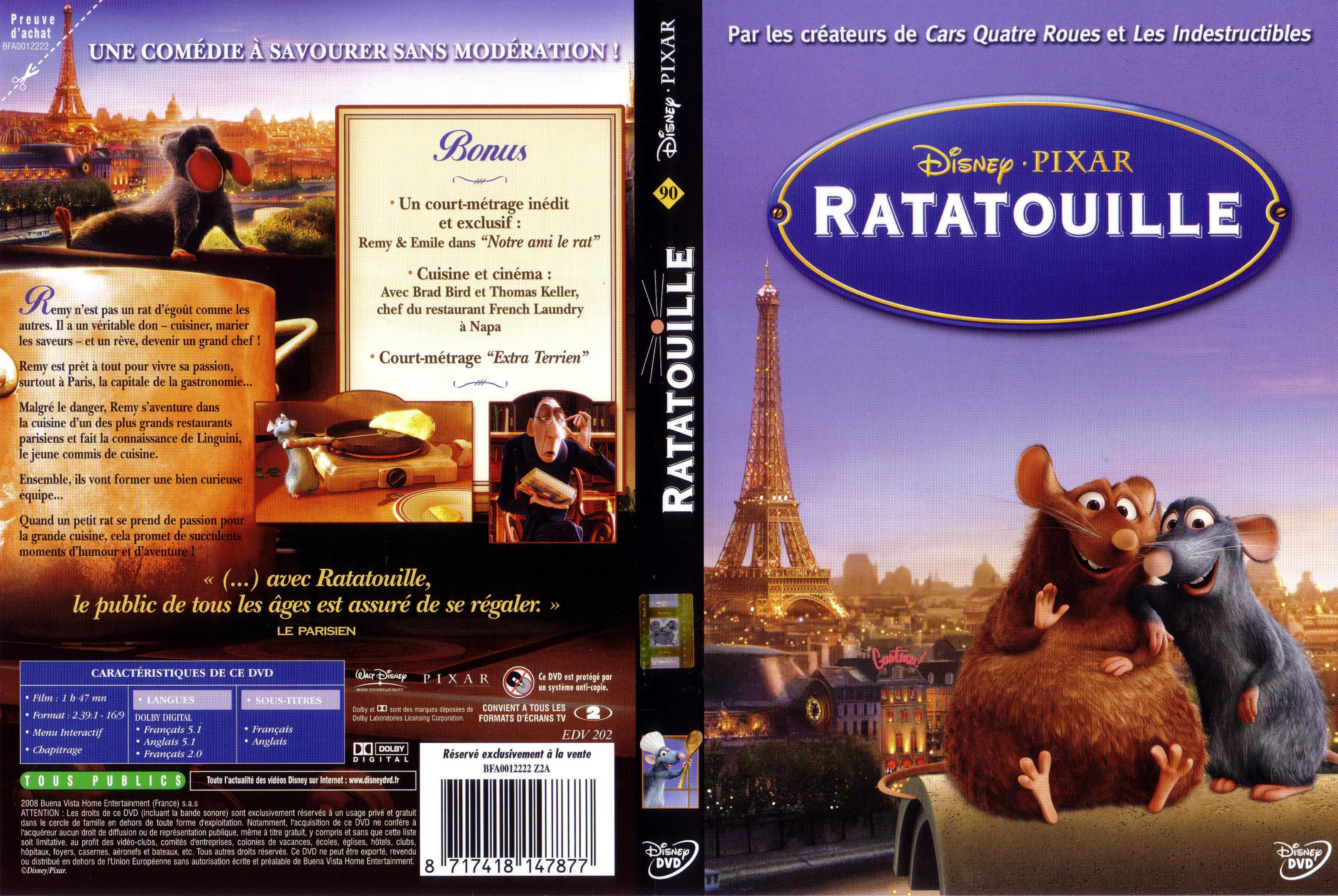 Jaquette DVD Ratatouille
