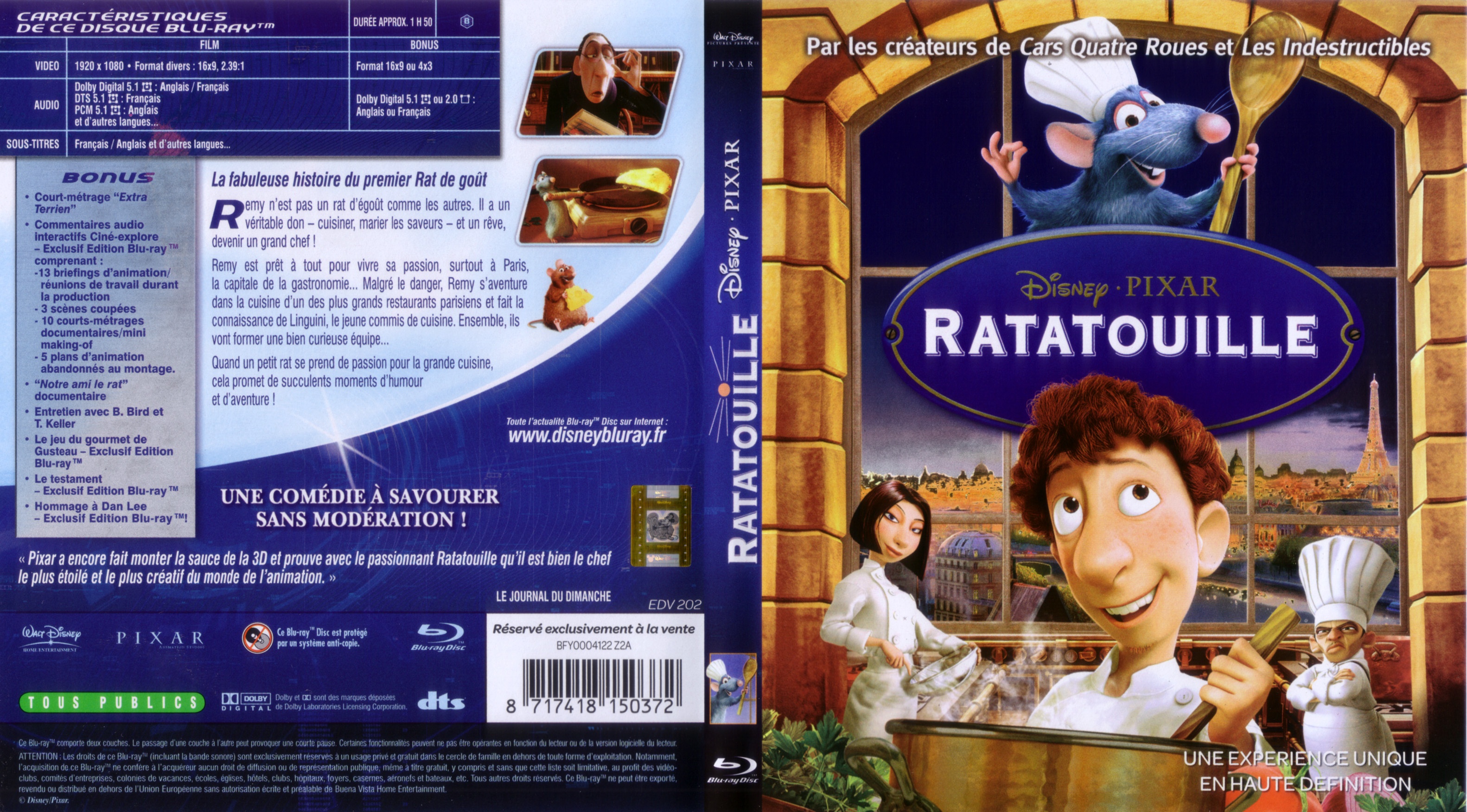 Jaquette DVD Ratatouille (BLU-RAY)