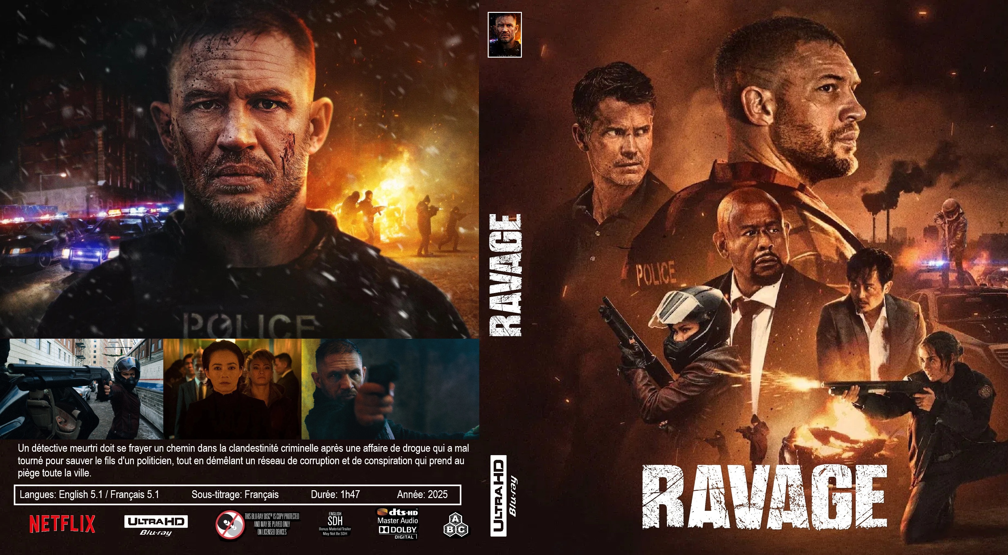 Jaquette DVD Ravage 4K custom (BLU-RAY)