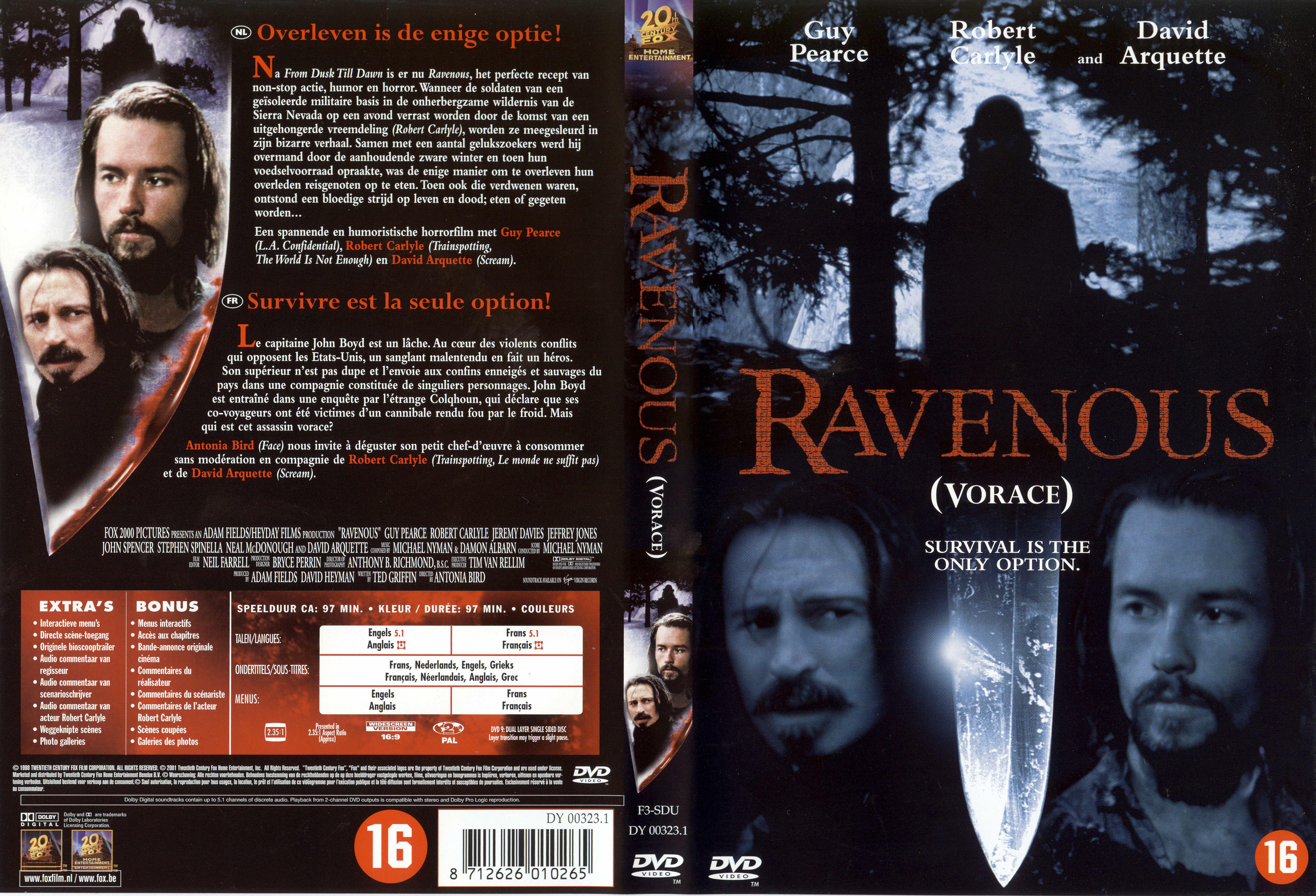 Jaquette DVD Ravenous - Vorace