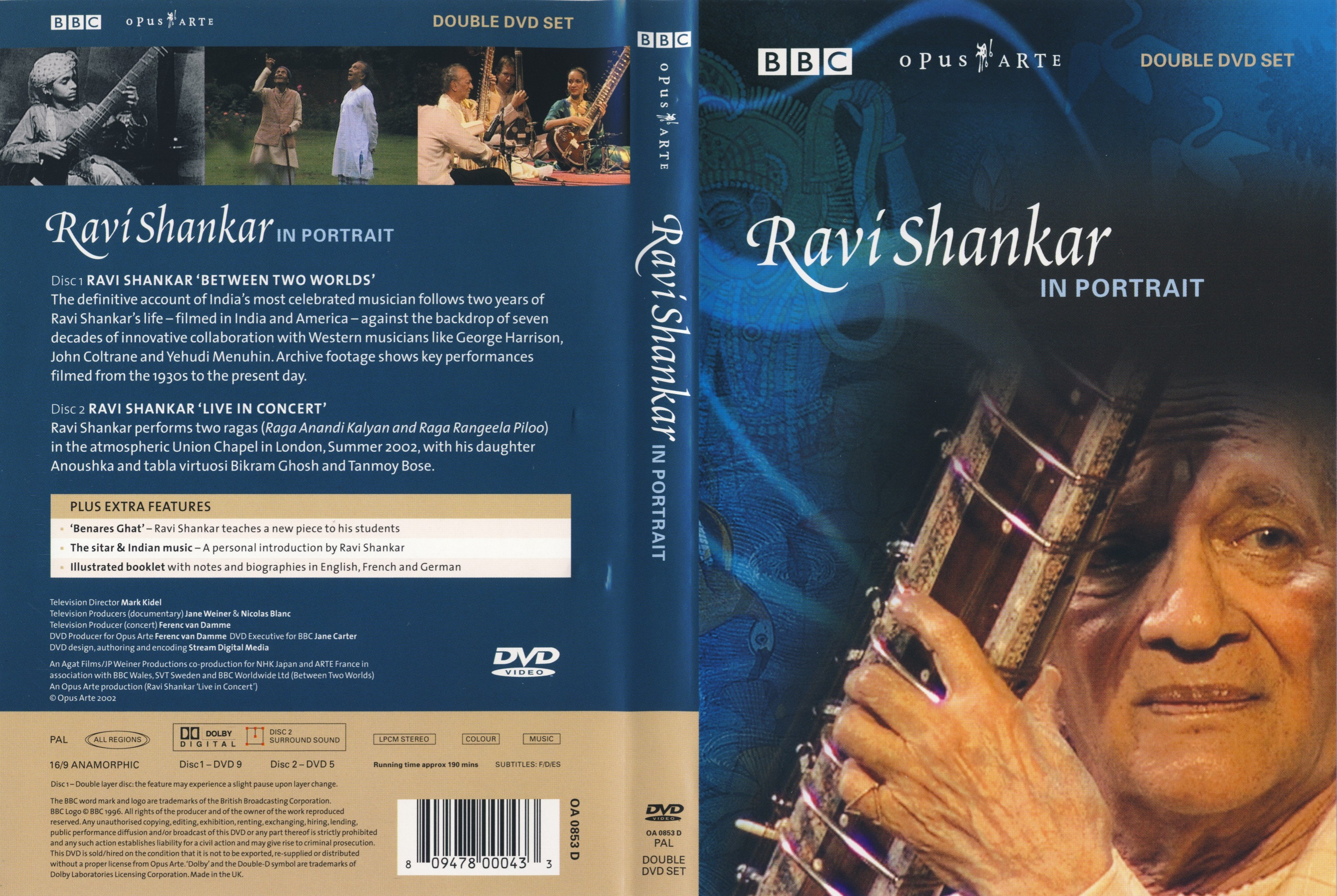 Jaquette DVD Ravi Shankar in portrait