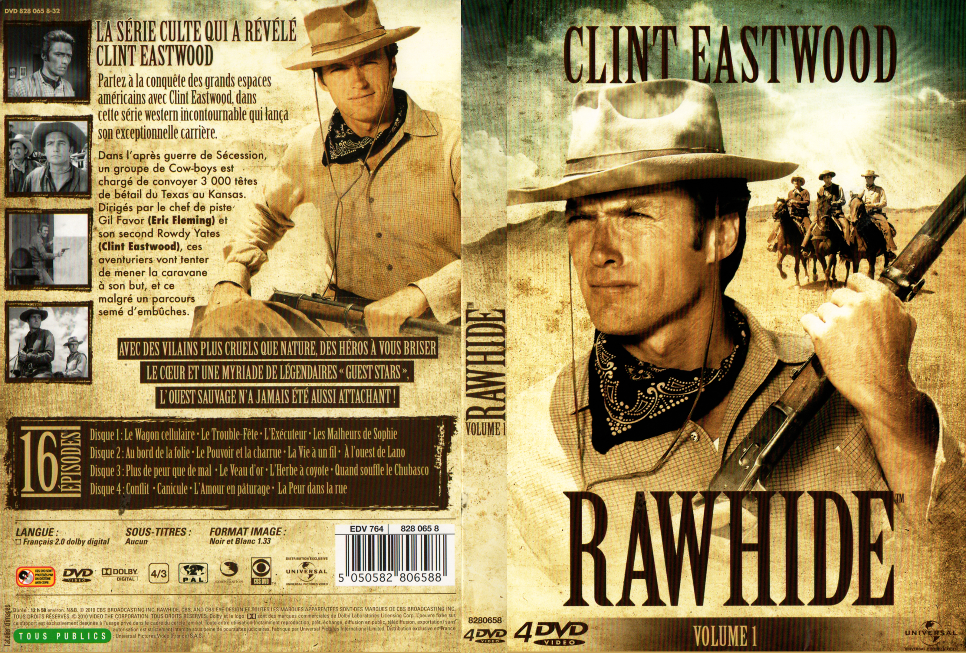 Jaquette DVD Rawhide vol 01