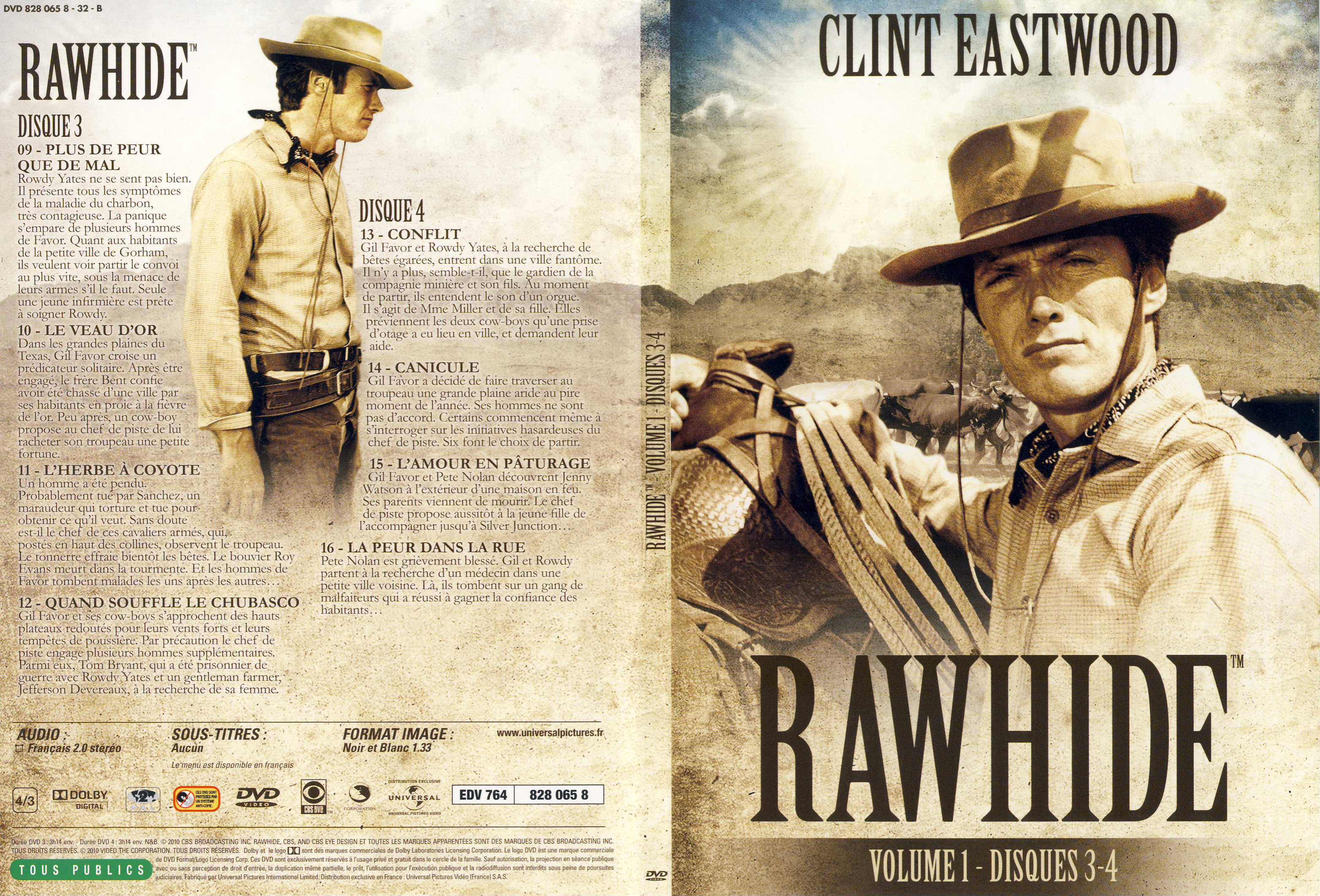 Jaquette DVD Rawhide vol 01 DVD 2 - SLIM