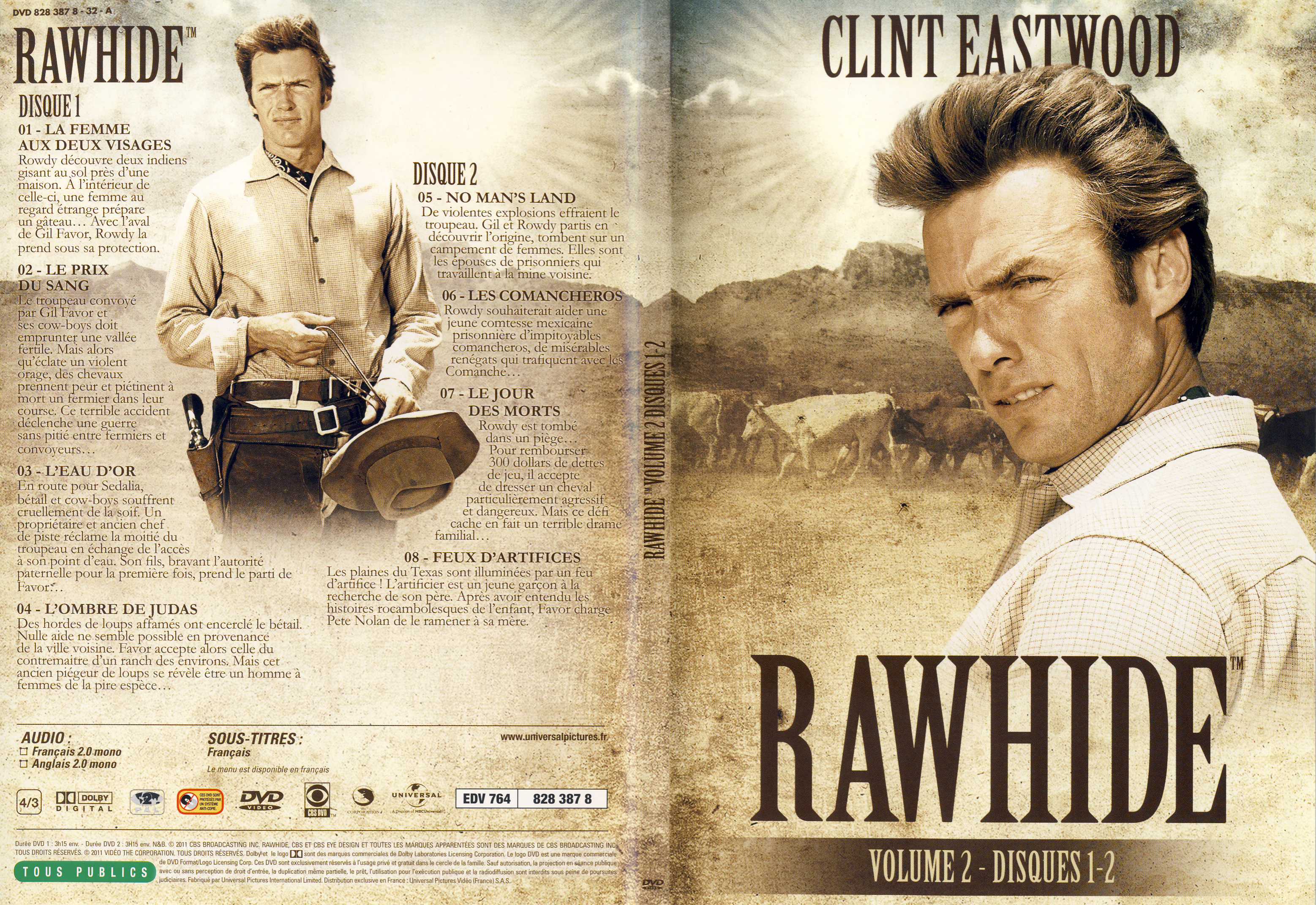 Jaquette DVD Rawhide vol 02 DVD 1 - SLIM