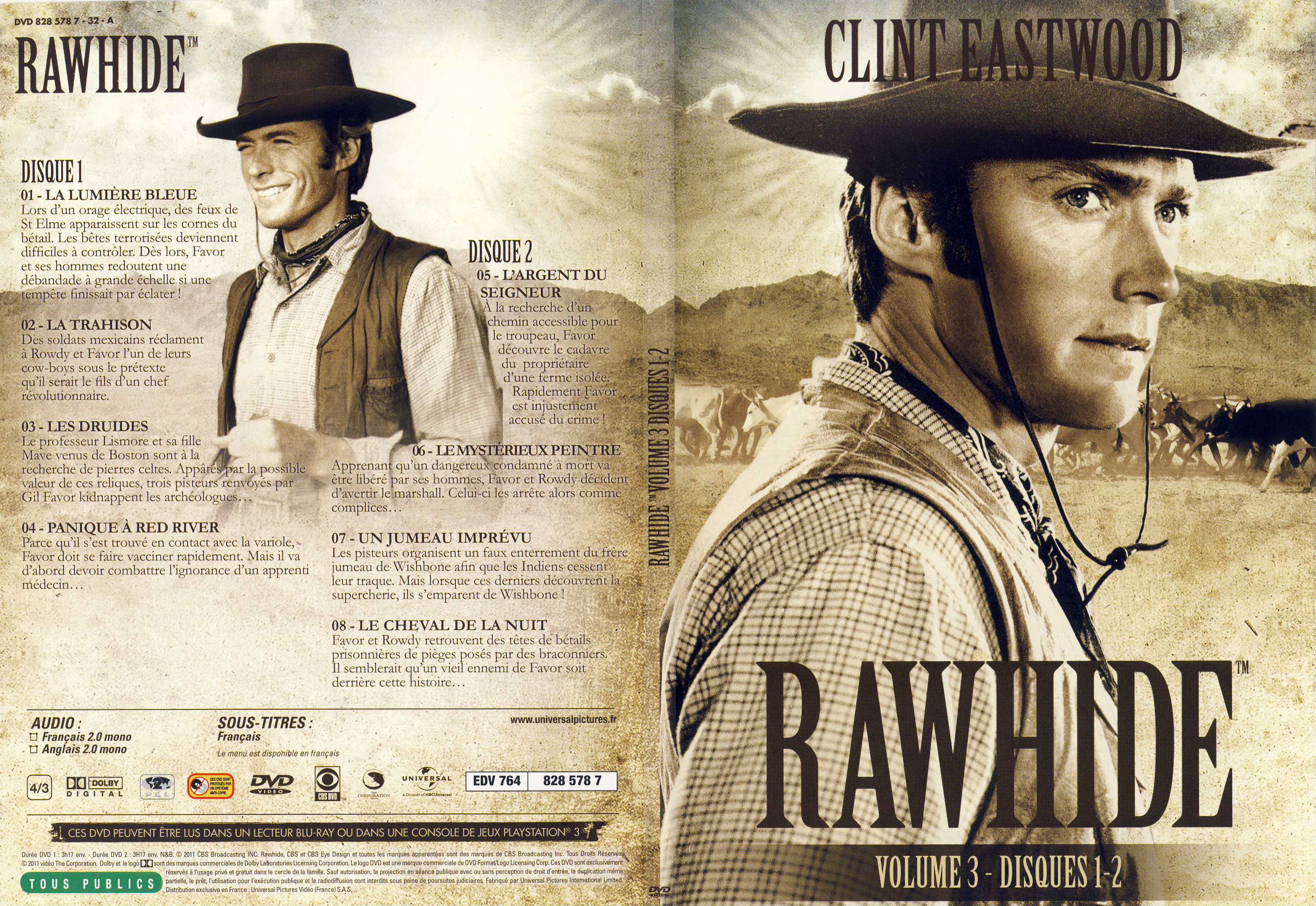 Jaquette DVD Rawhide vol 03 DVD 1 - SLIM