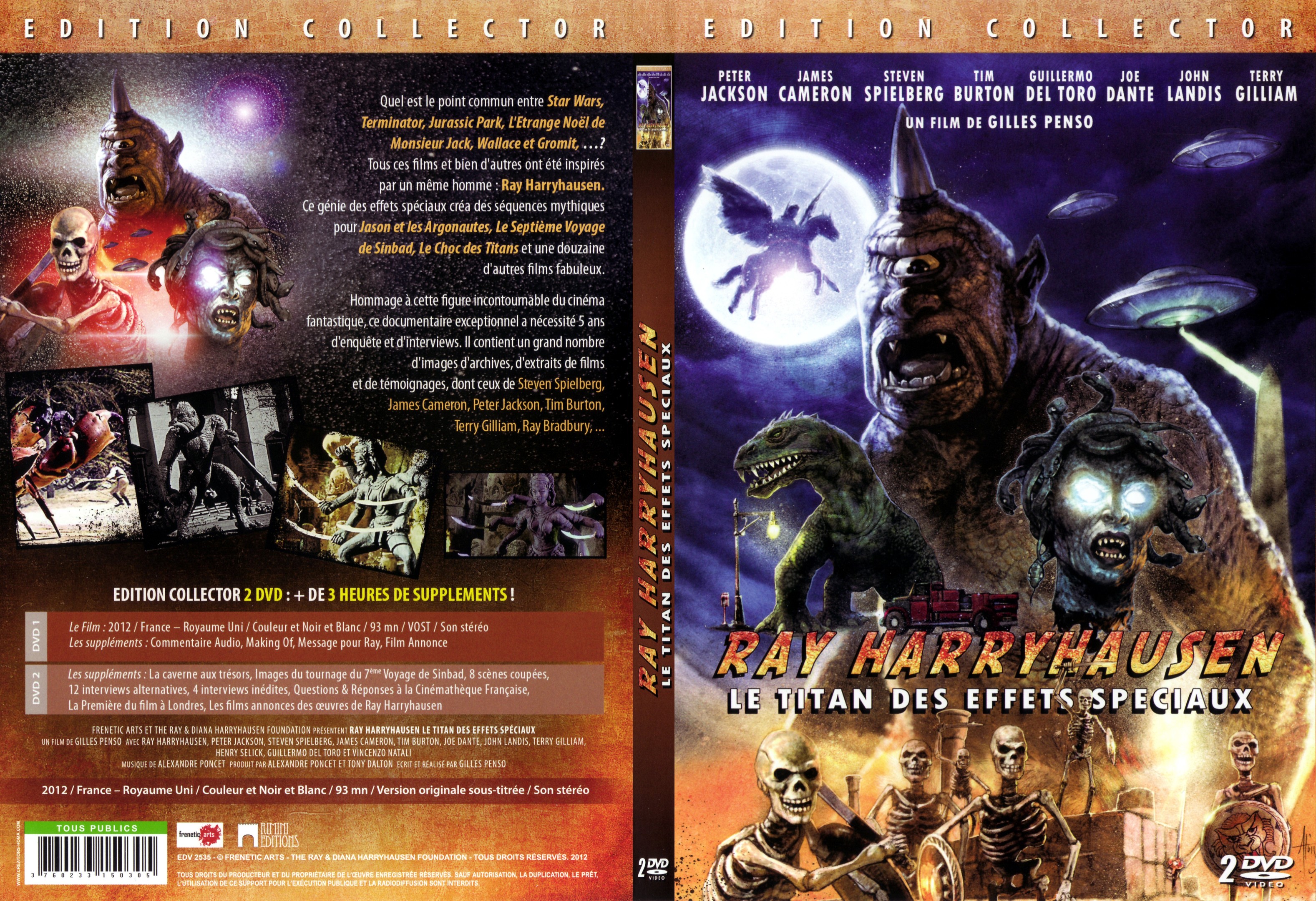 Jaquette DVD Ray Harryhausen - Le Titan des Effets Spciaux - SLIM