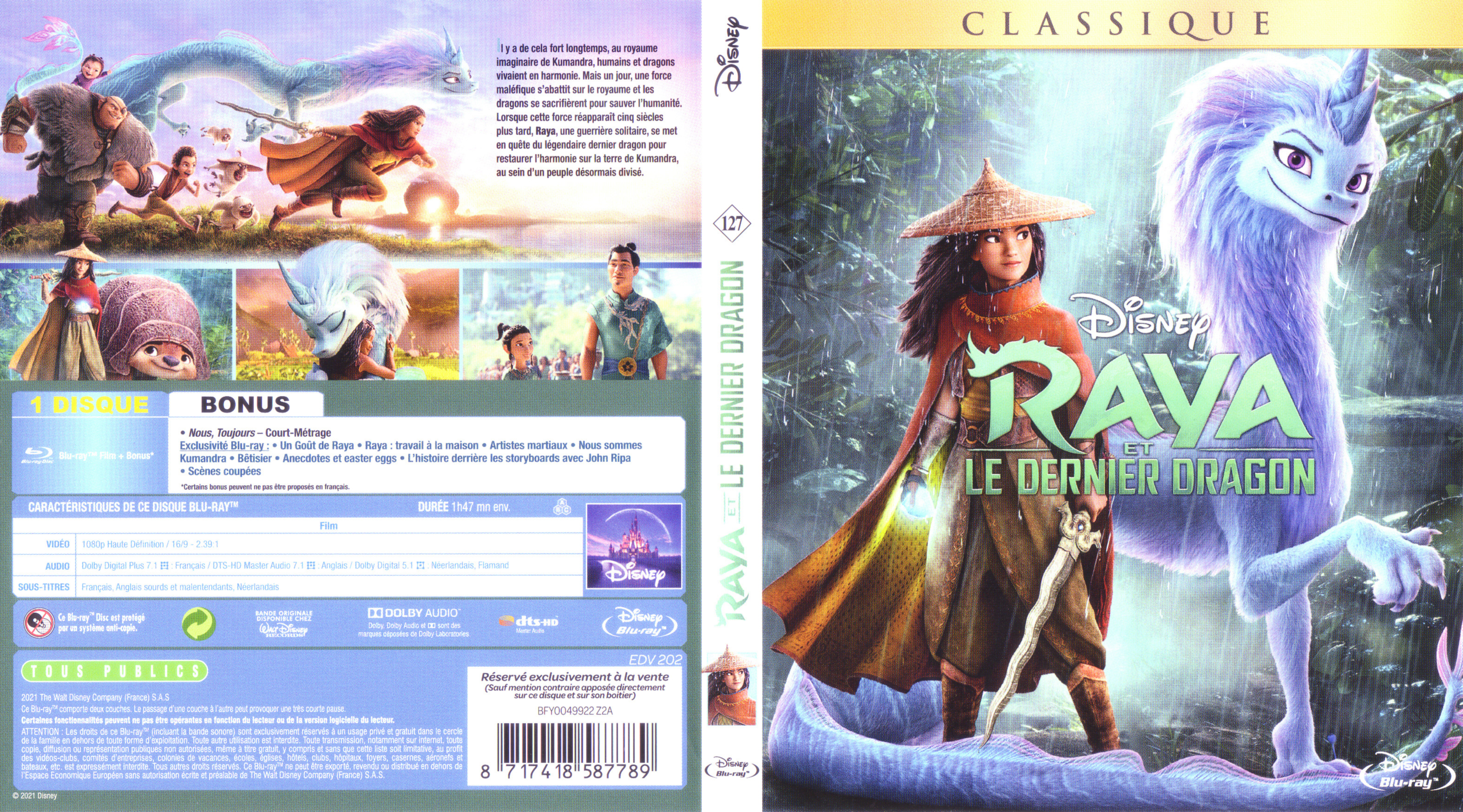 Jaquette DVD Raya et le dernier dragon (BLU-RAY)