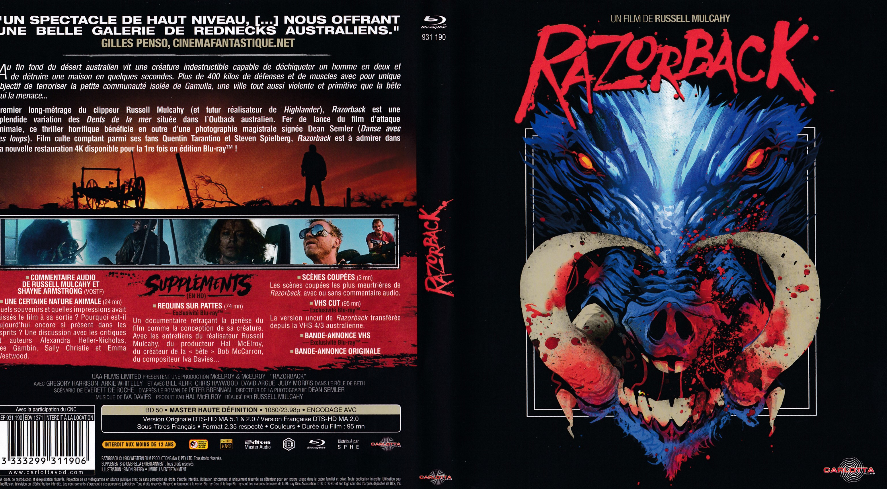Jaquette DVD Razorback (BLU-RAY) v2