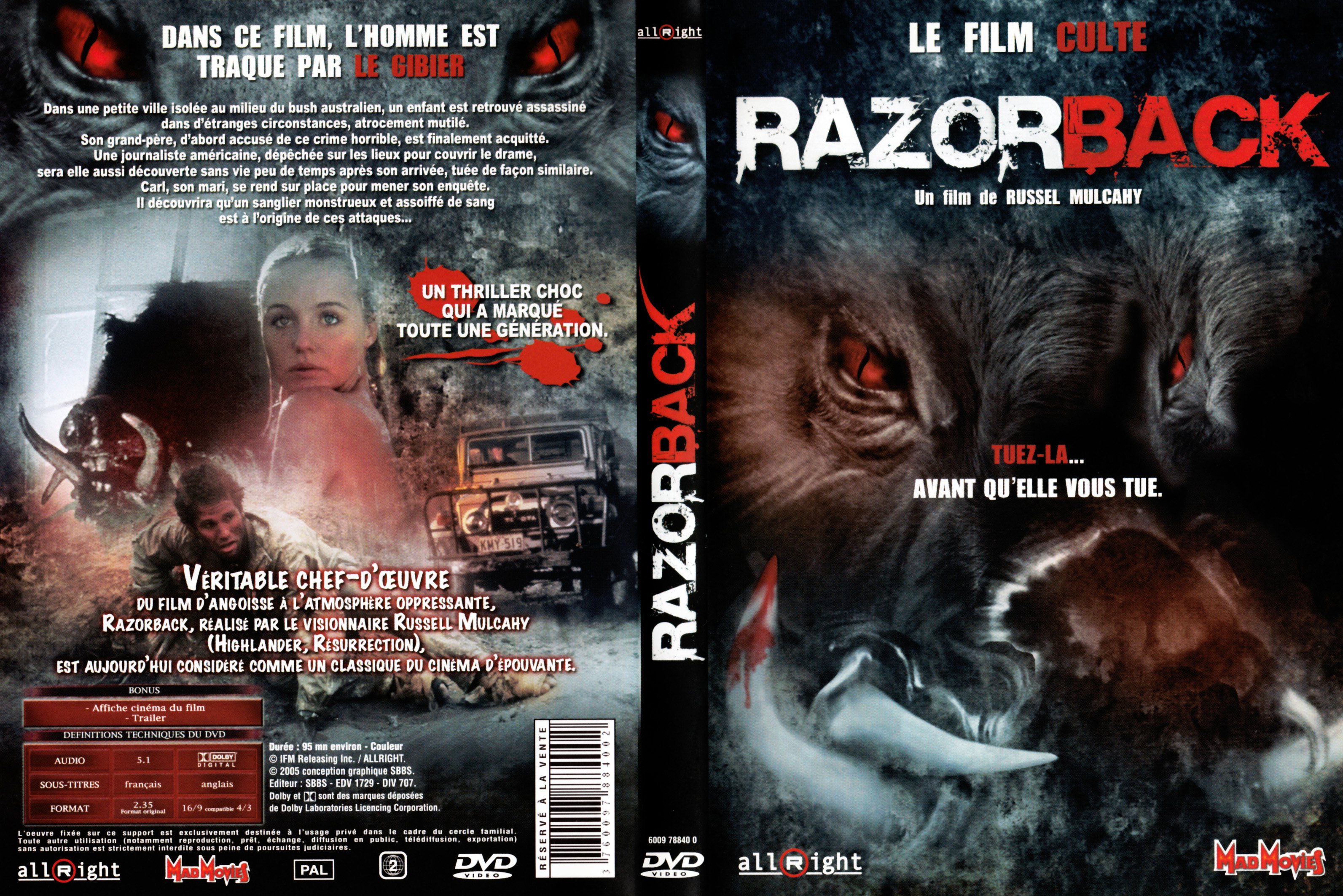 Jaquette DVD Razorback v2