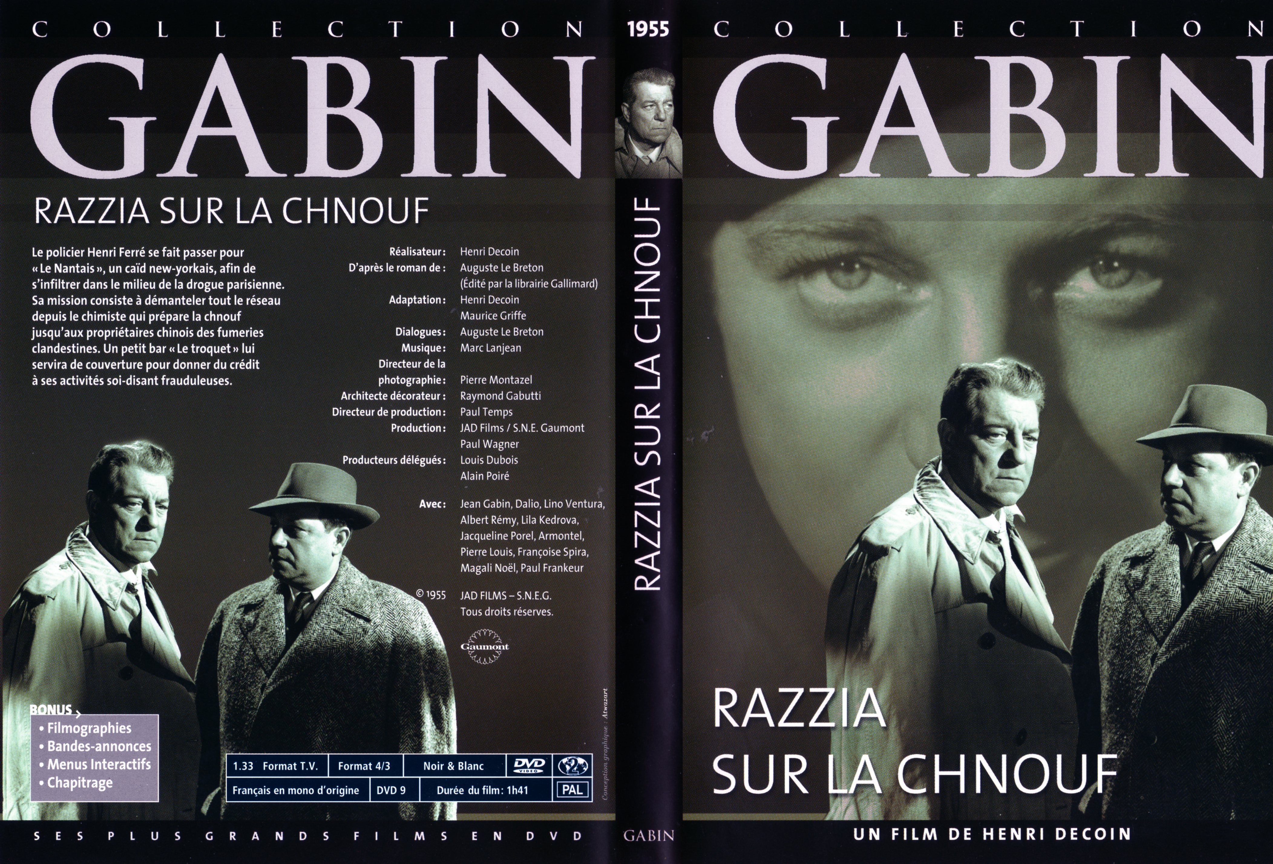 Jaquette DVD Razzia sur la Chnouf