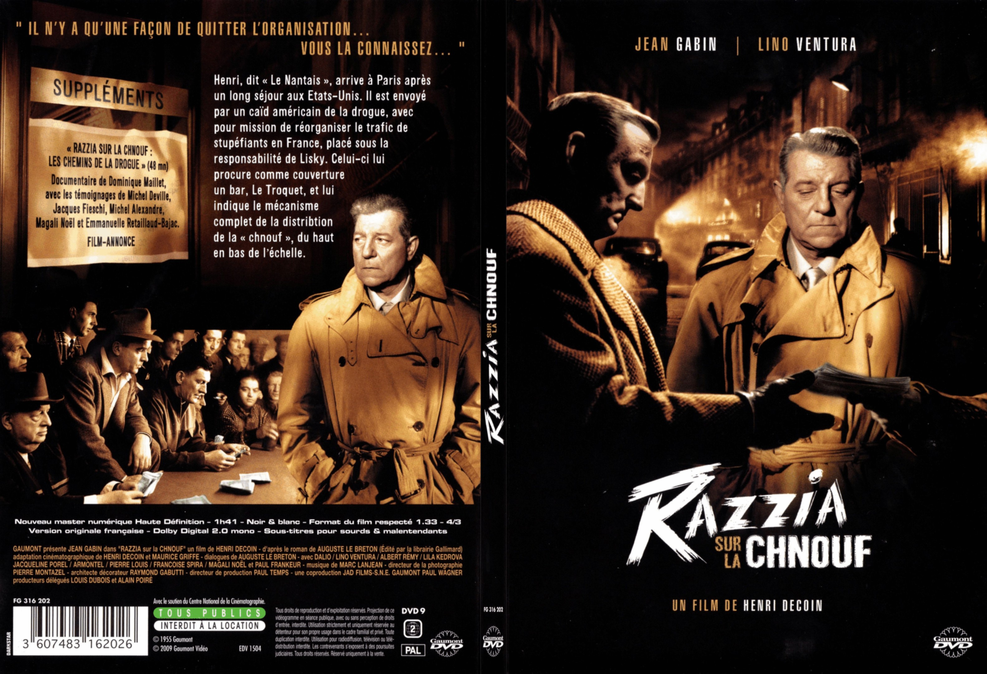 Jaquette DVD Razzia sur la chnouf - SLIM