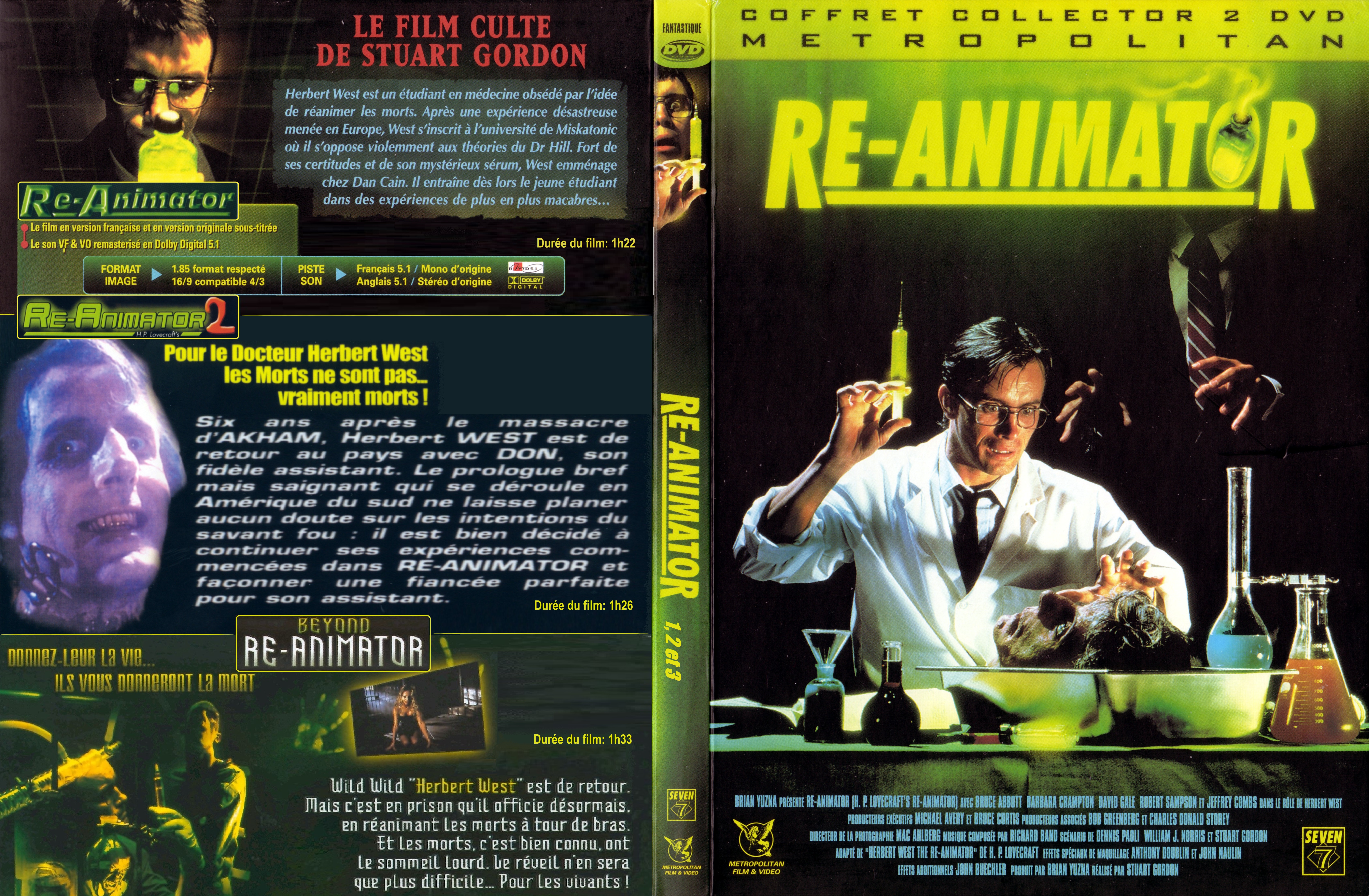 Jaquette DVD Re animator 1 2 & 3 custom