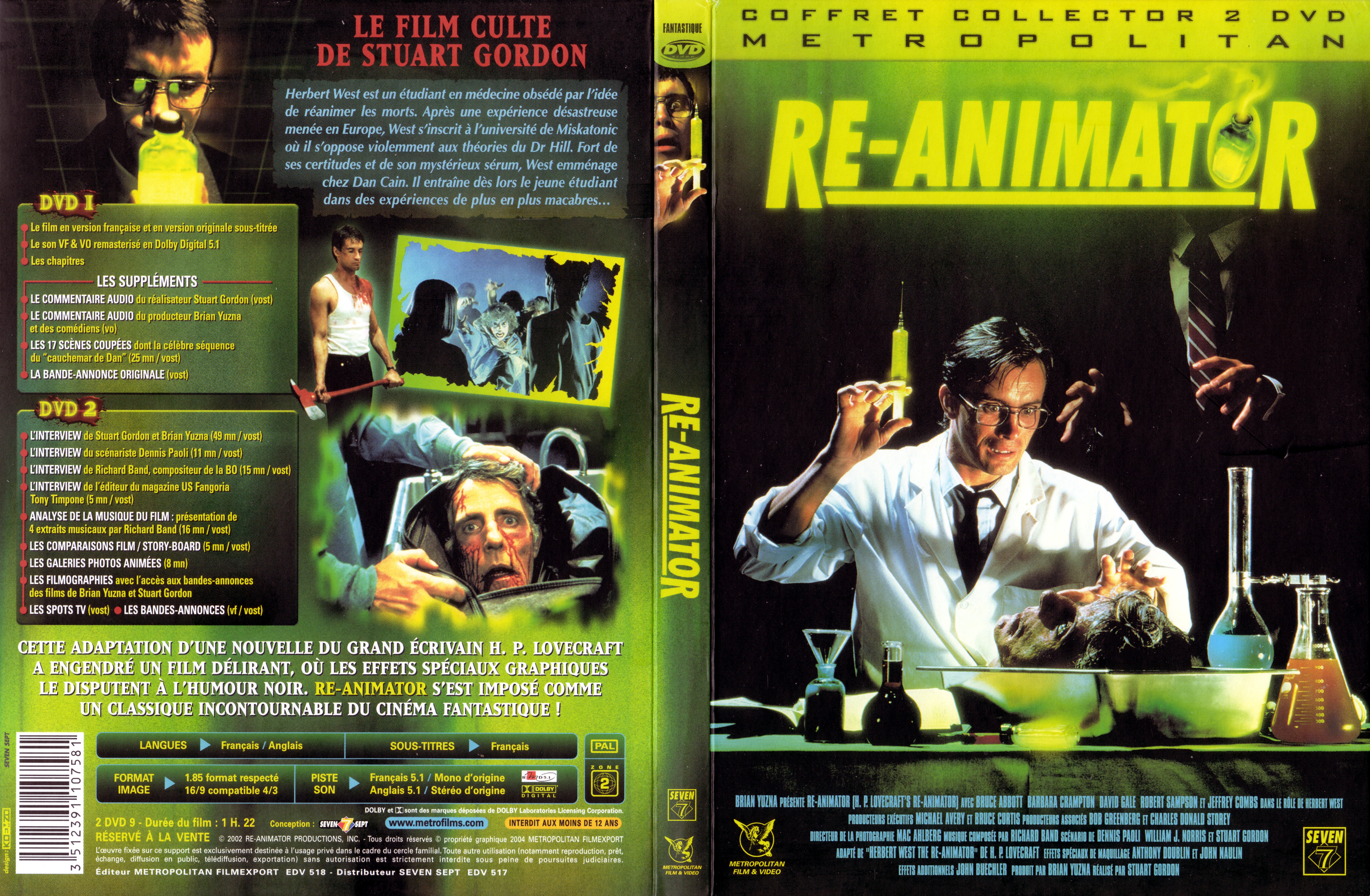 Jaquette DVD Re-animator v2