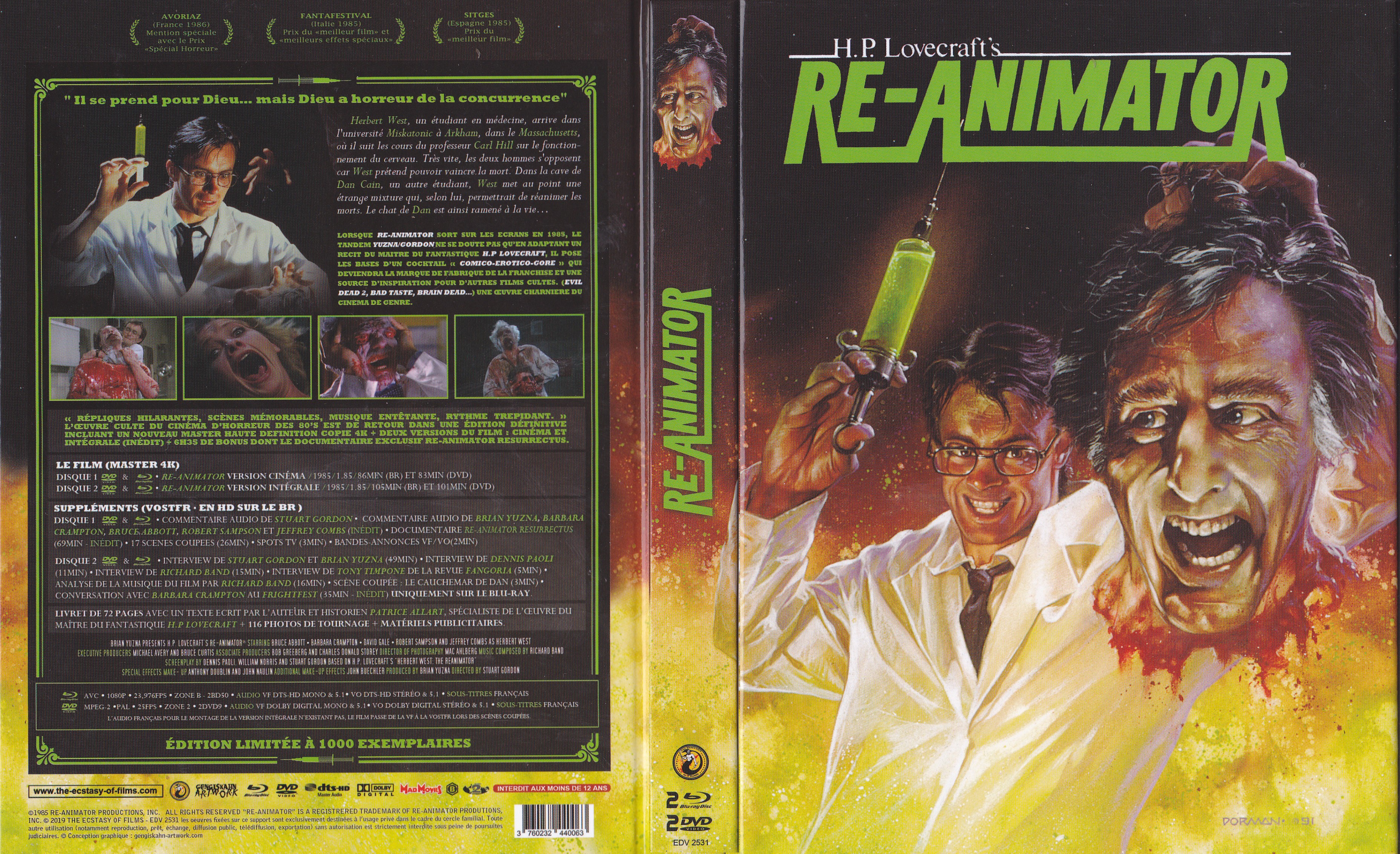 Jaquette DVD Re-animator v3