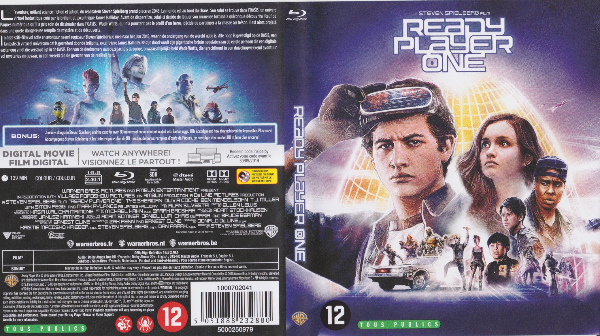 Jaquette DVD Ready Player One (BLU-RAY)
