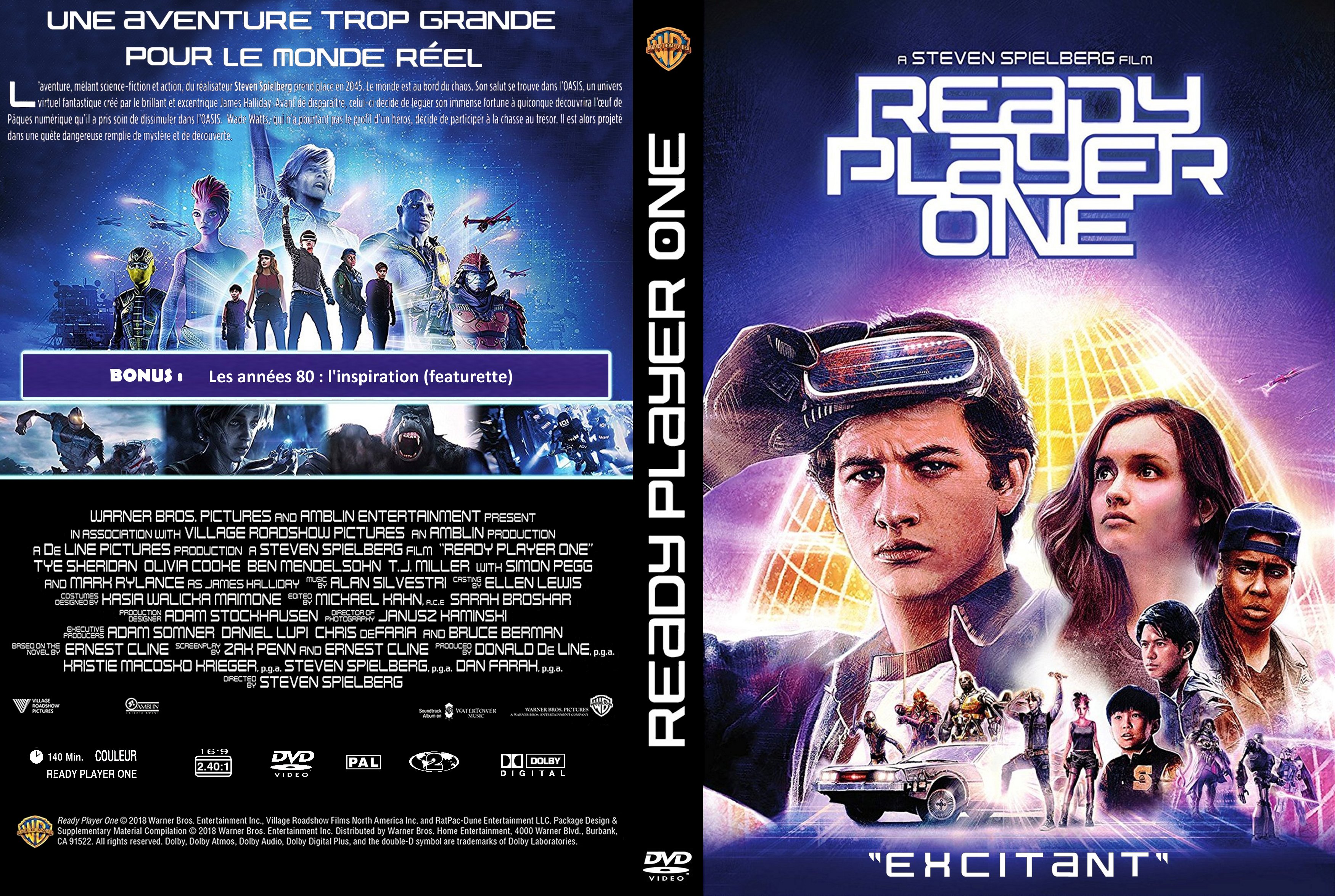 Jaquette DVD Ready Player One custom