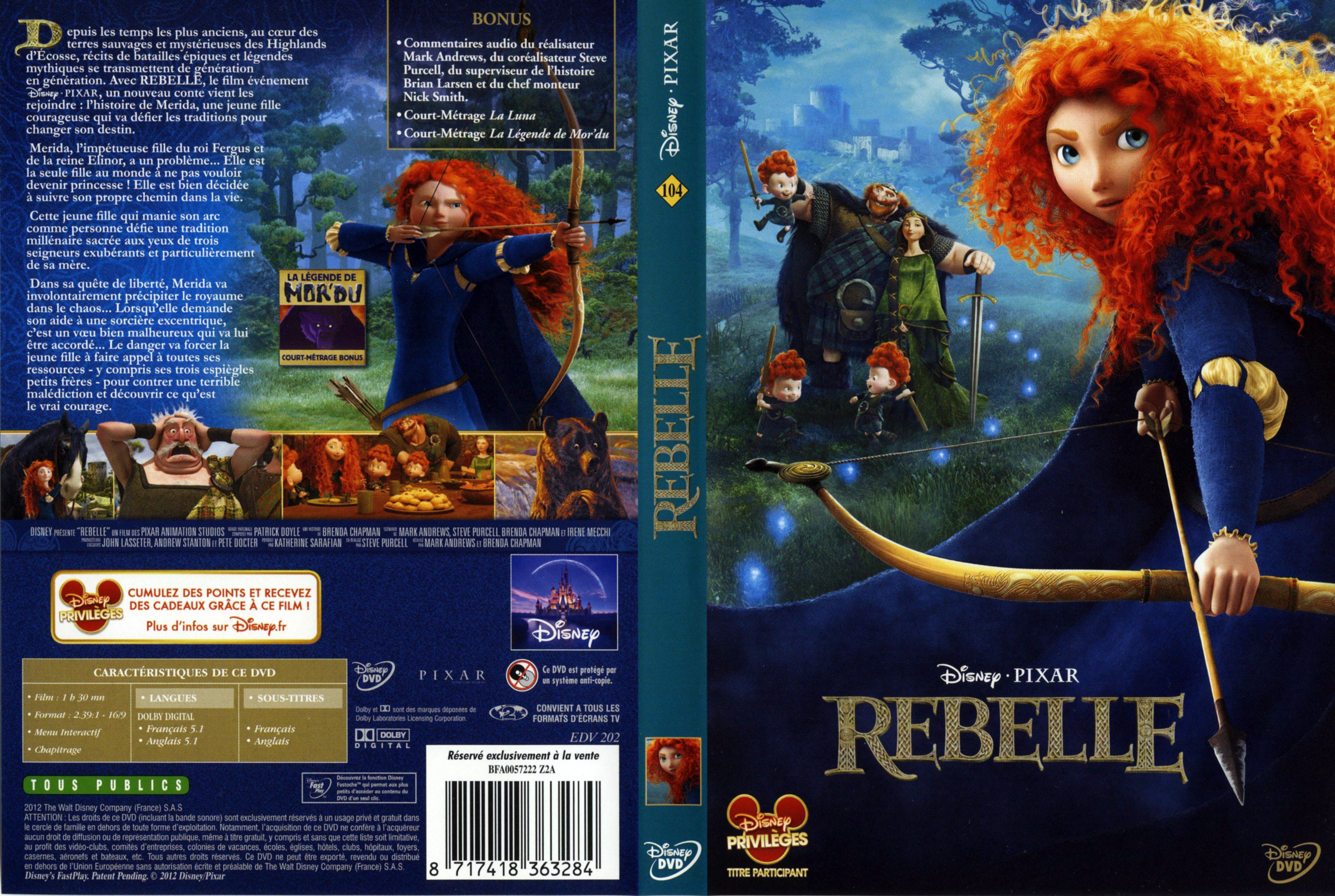 Jaquette DVD Rebelle