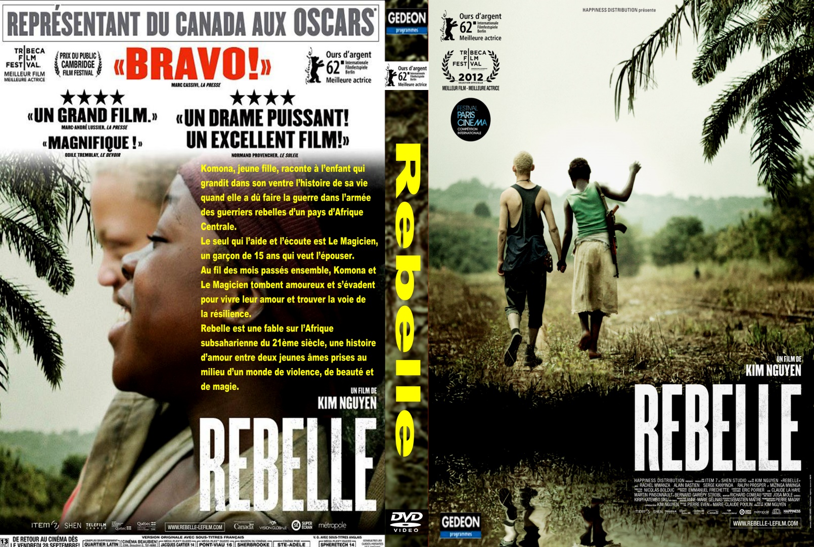 Jaquette DVD Rebelle (2012) custom