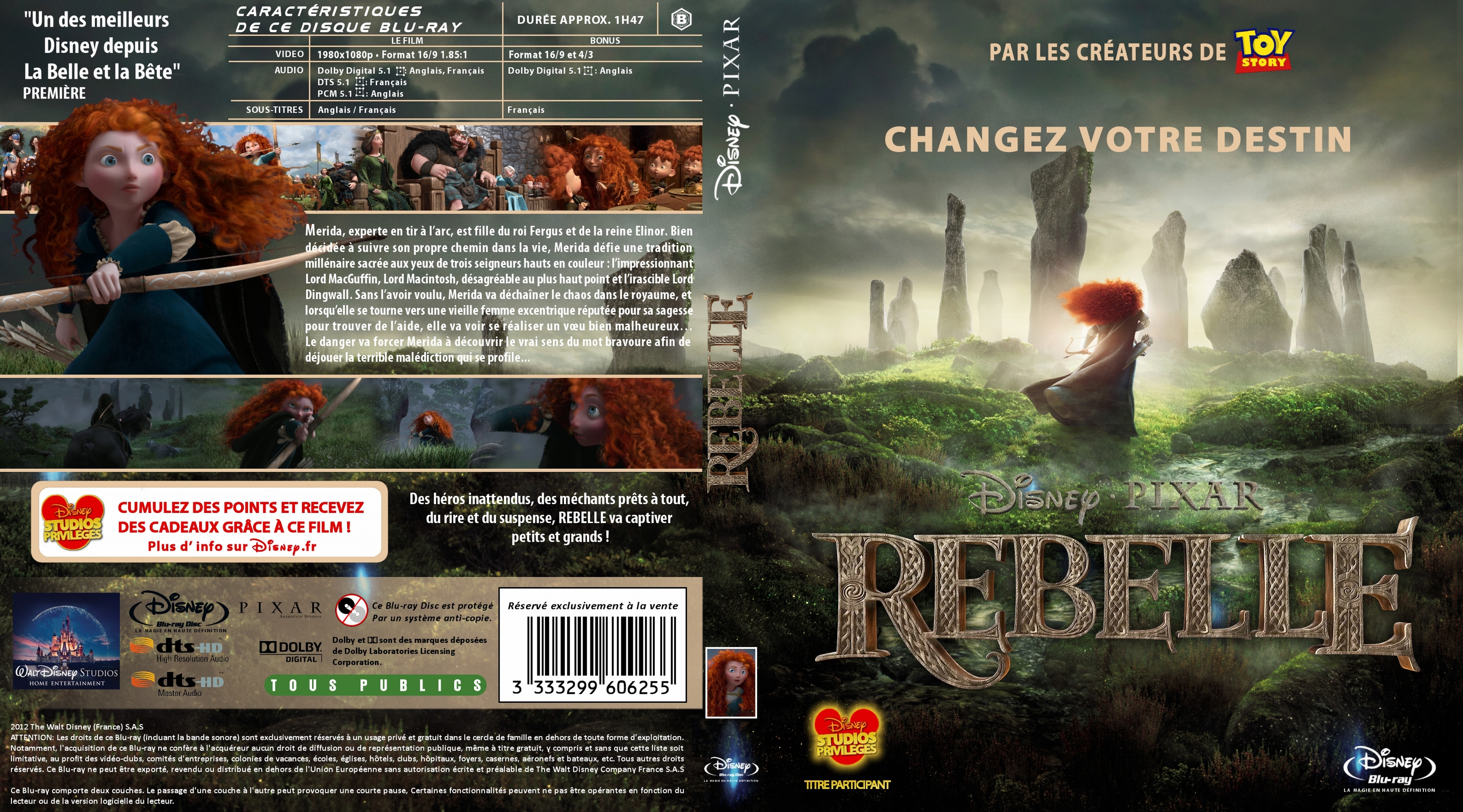 Jaquette DVD Rebelle custom (BLU-RAY) v2