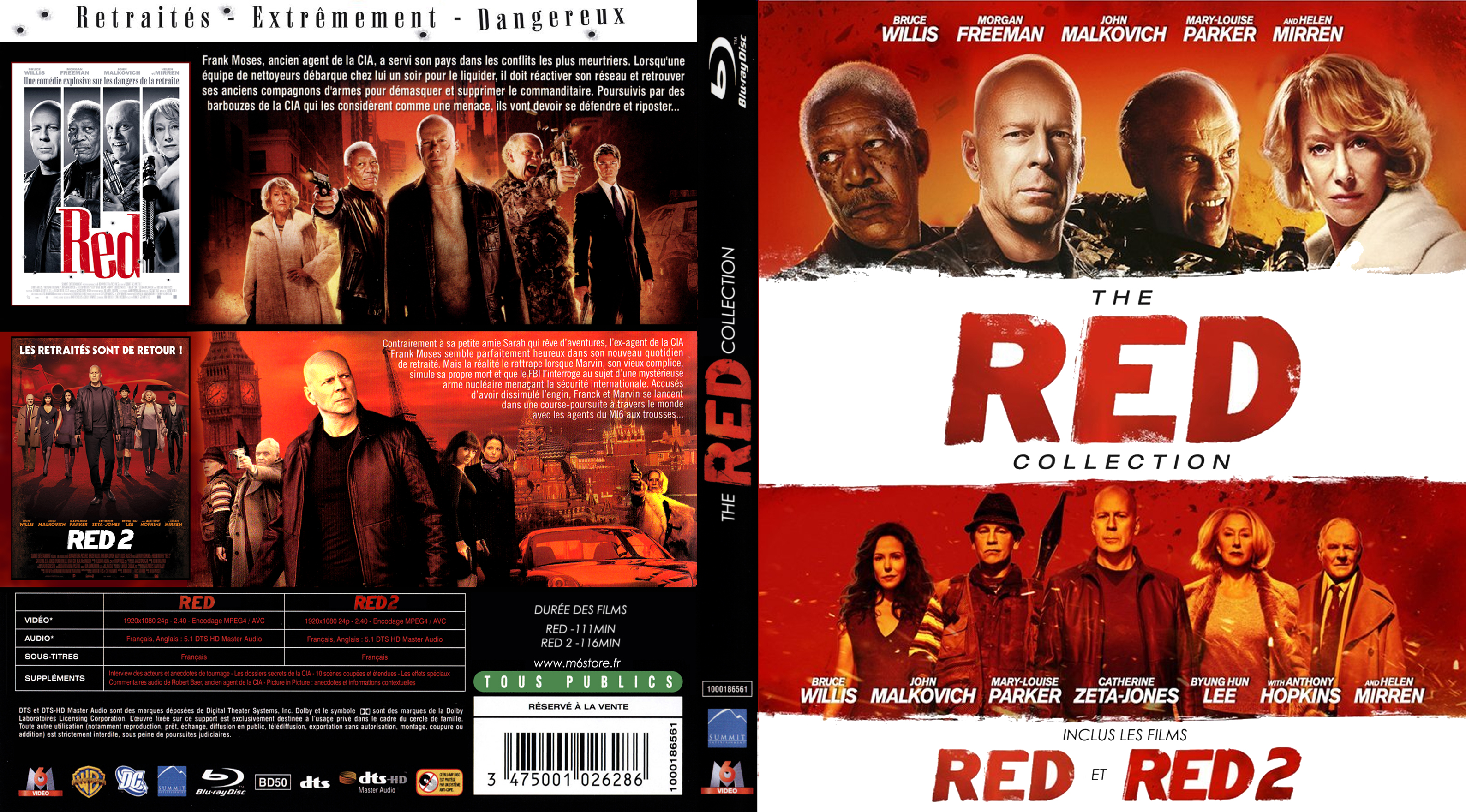 Jaquette DVD Red + Red 2 custom (BLU-RAY)