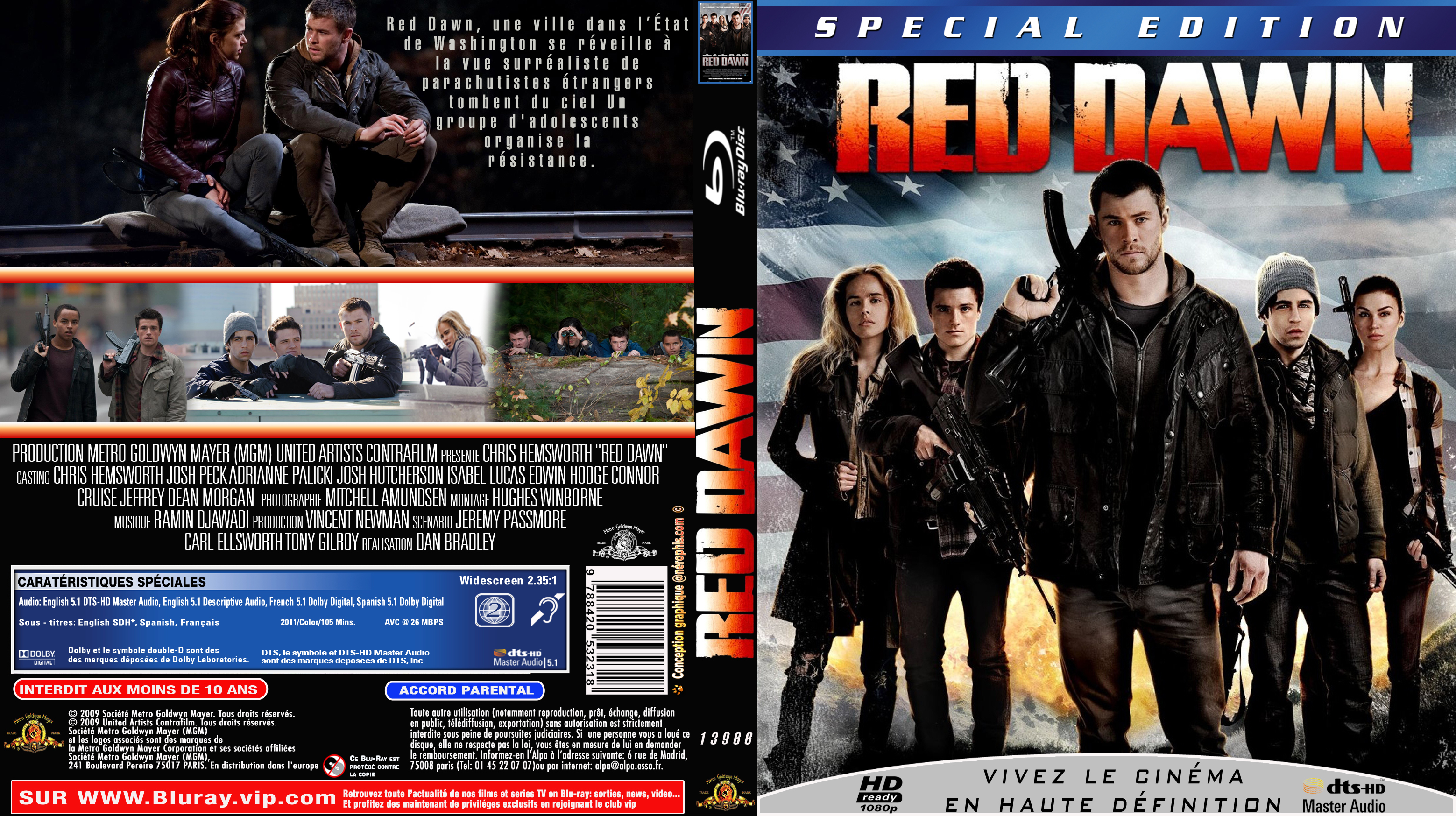 Jaquette DVD Red Dawn (2012) custom (BLU-RAY)
