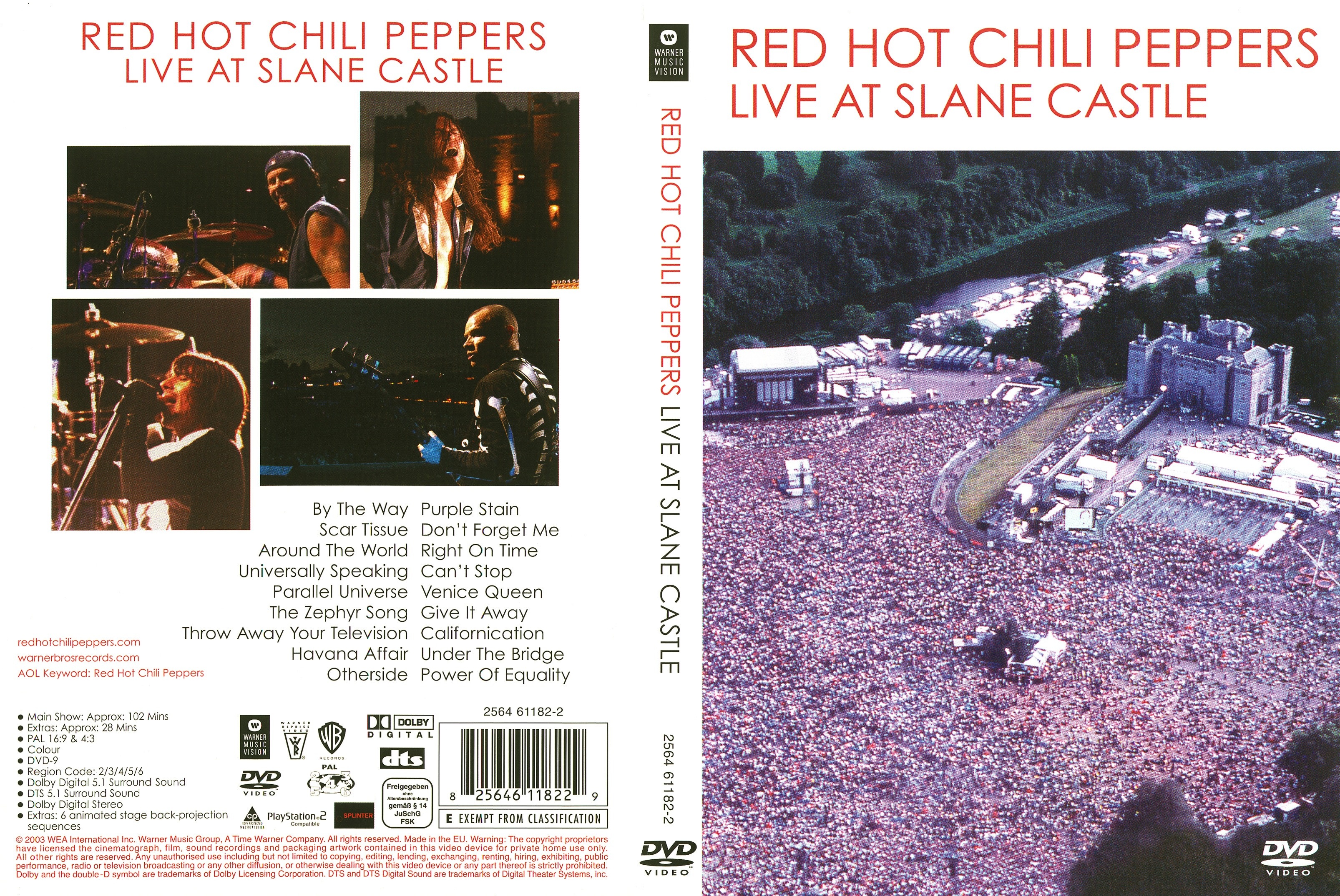 Jaquette DVD Red Hot Chili Peppers - Live at Slane Castle