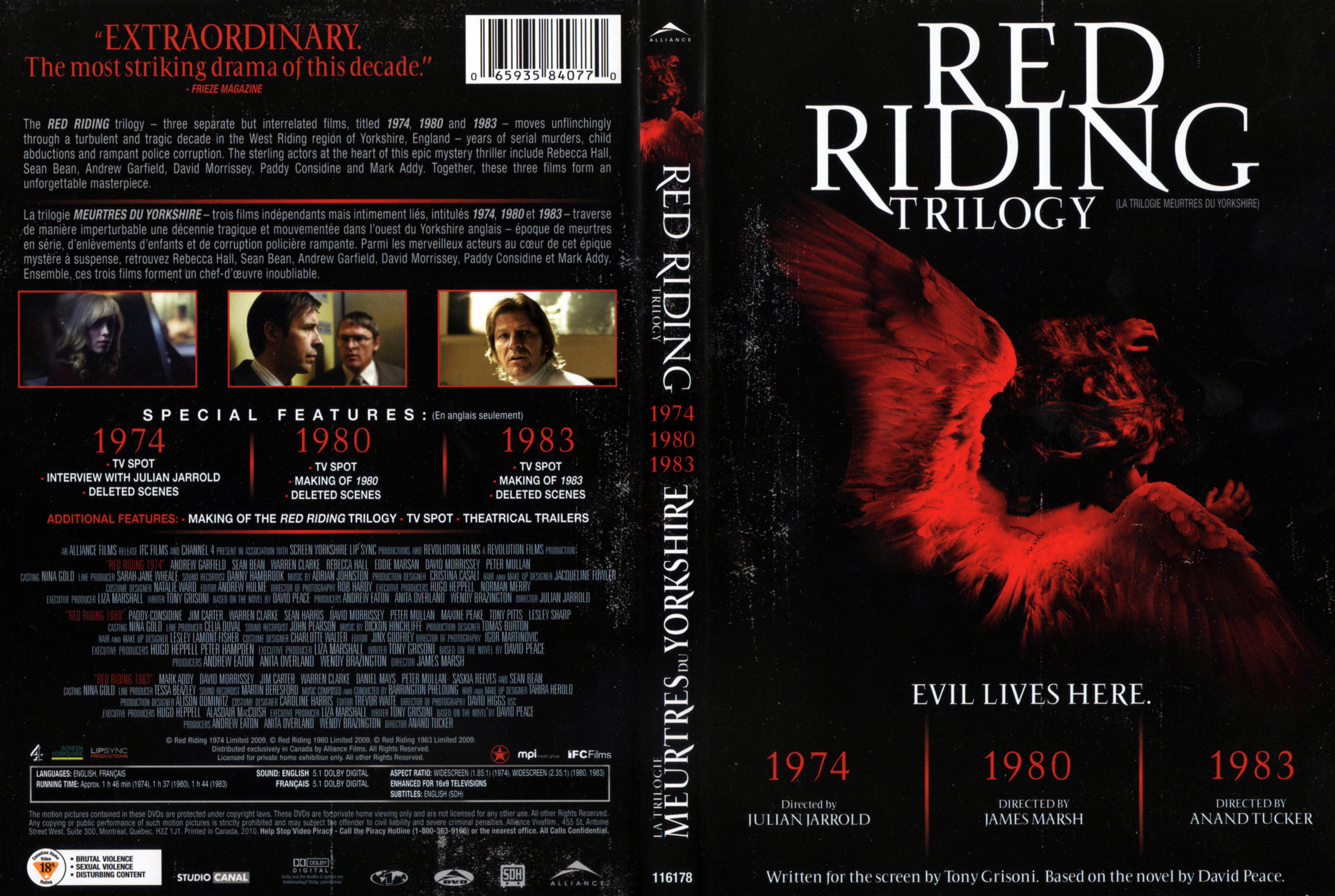 Jaquette DVD Red Riding Trilogy - Meurtres du Yorkshire Trilogie (Canadienne)