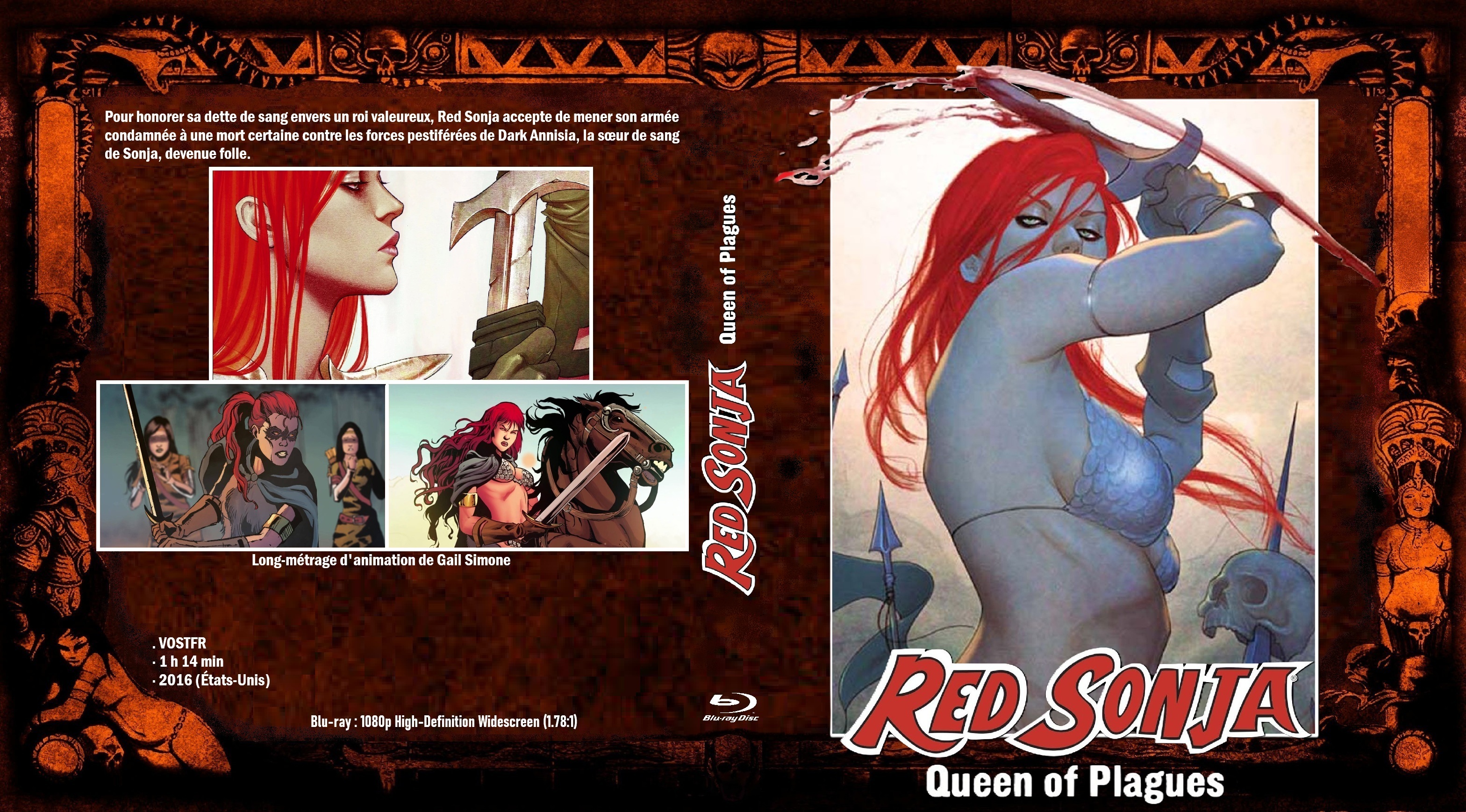 Jaquette DVD Red Sonja Queen of Plagues custom (BLU-RAY)