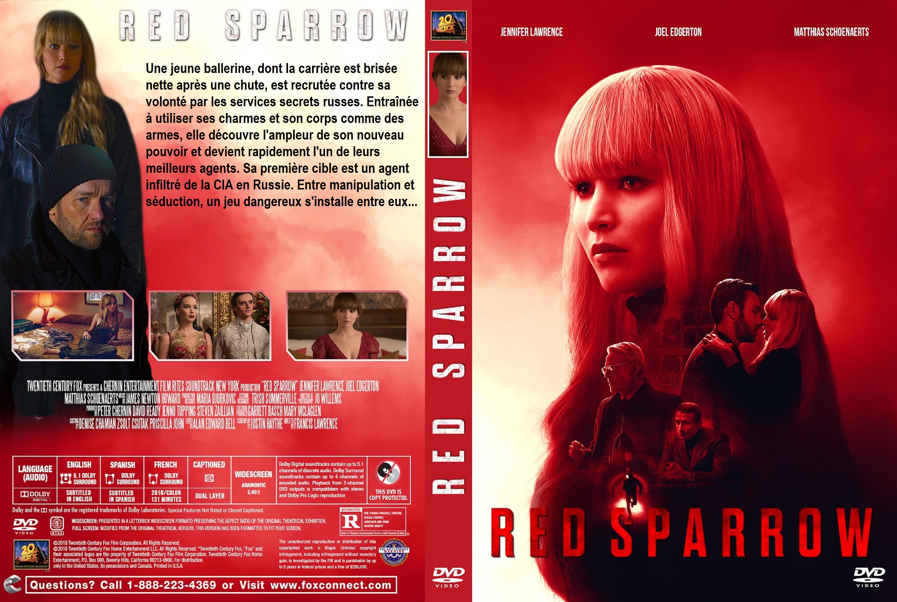 Jaquette DVD Red Sparrow custom