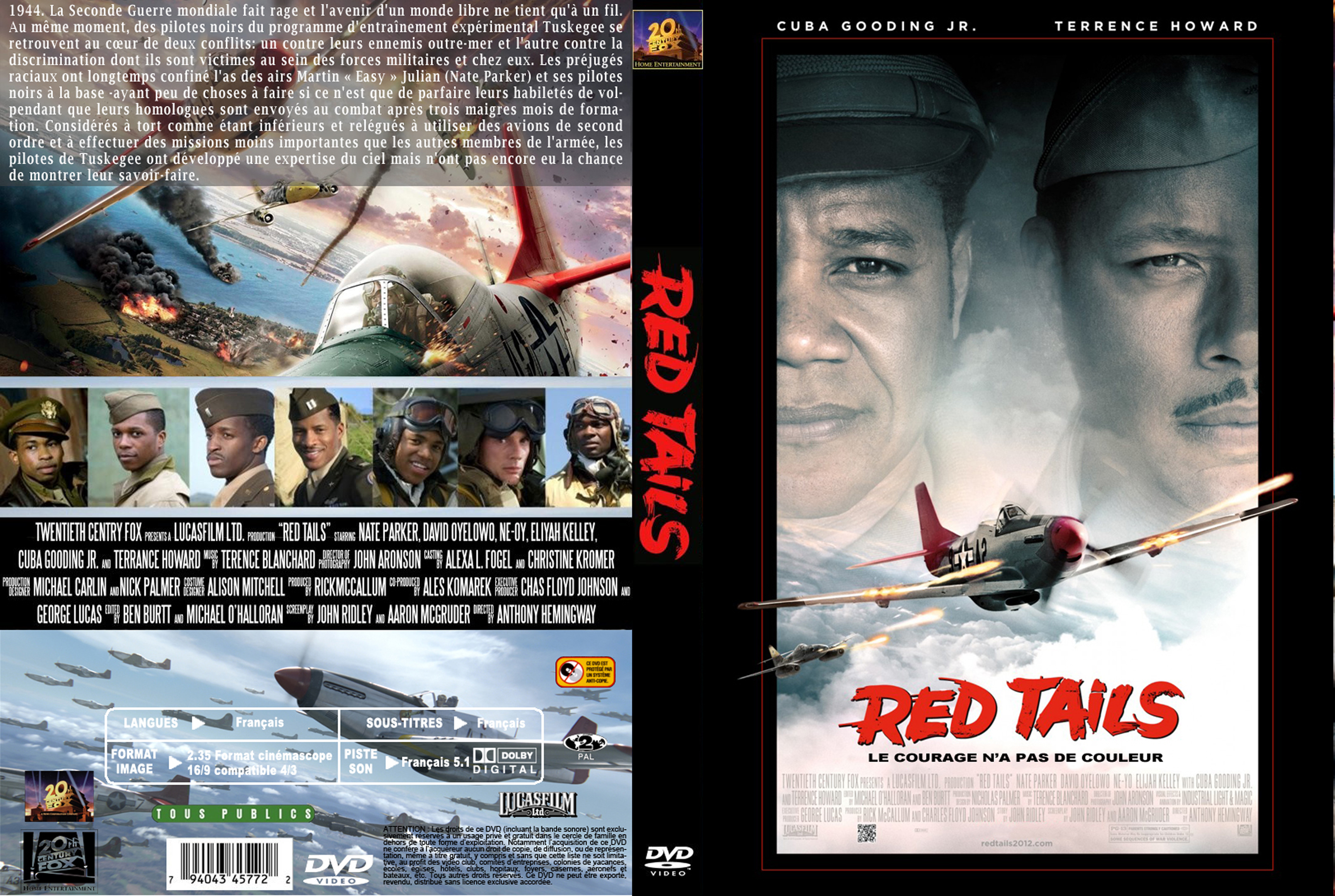 Jaquette DVD Red Tails custom