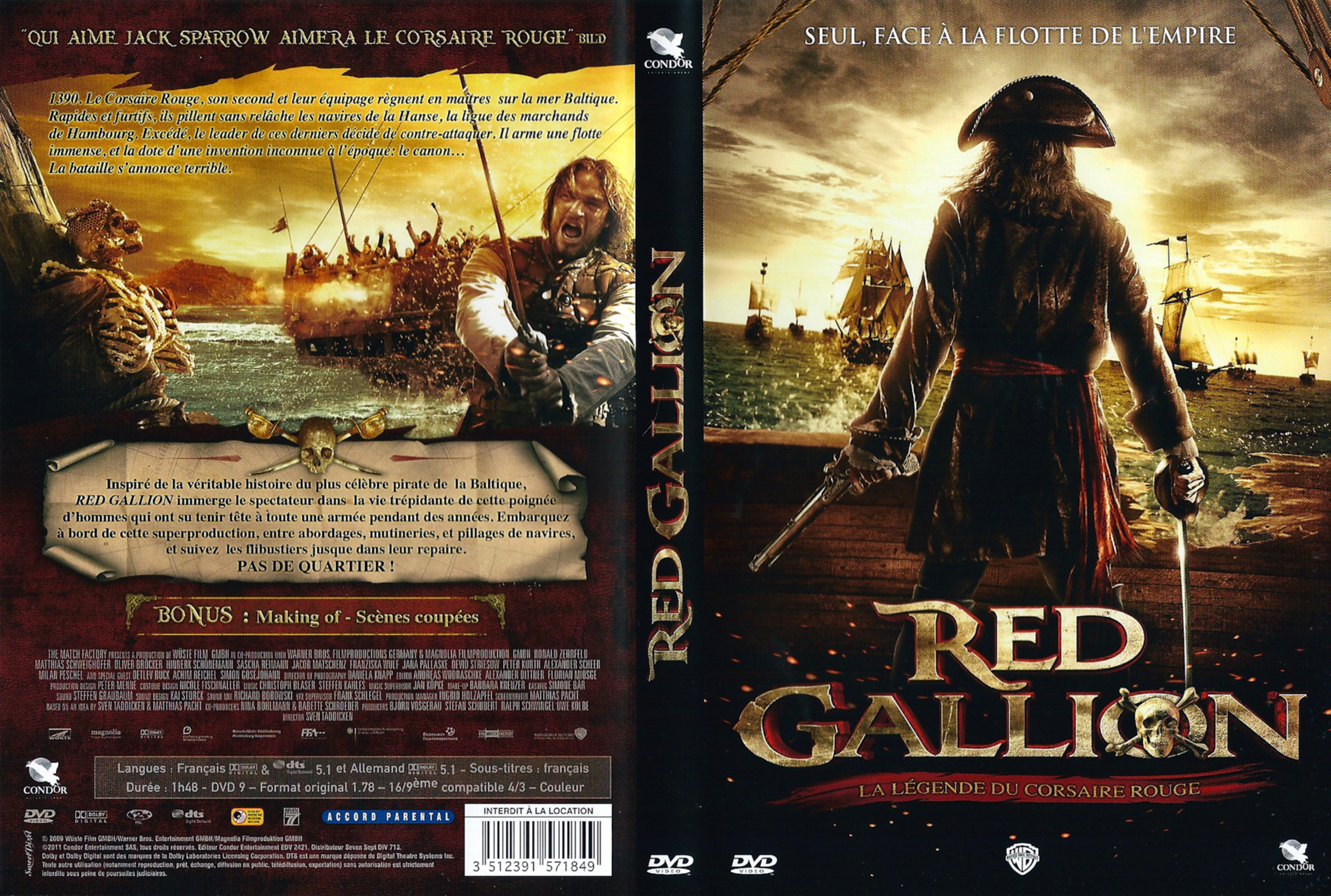 Jaquette DVD Red gallion La lgende du corsaire rouge