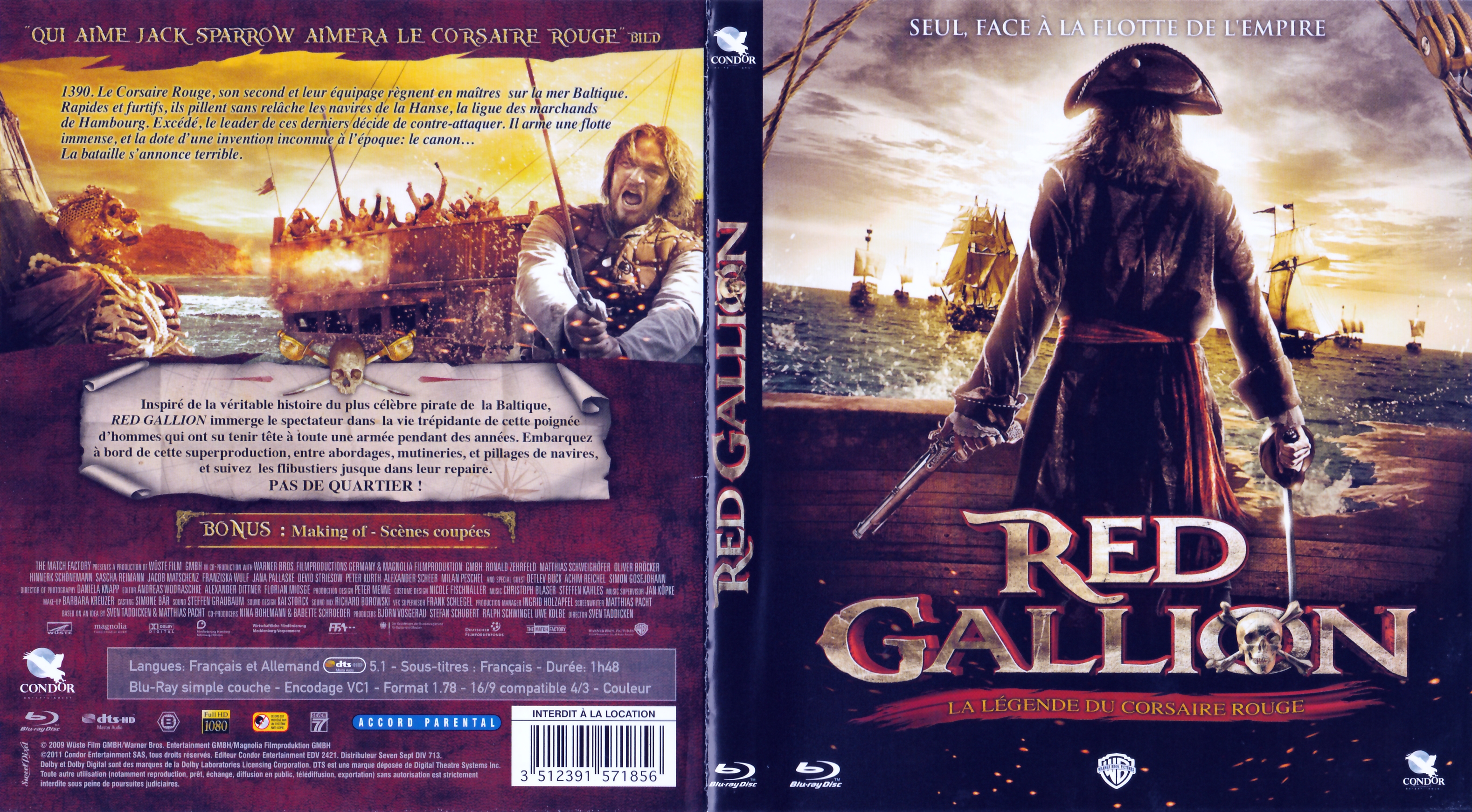Jaquette DVD Red gallion - La legende du corsaire rouge (BLU-RAY)
