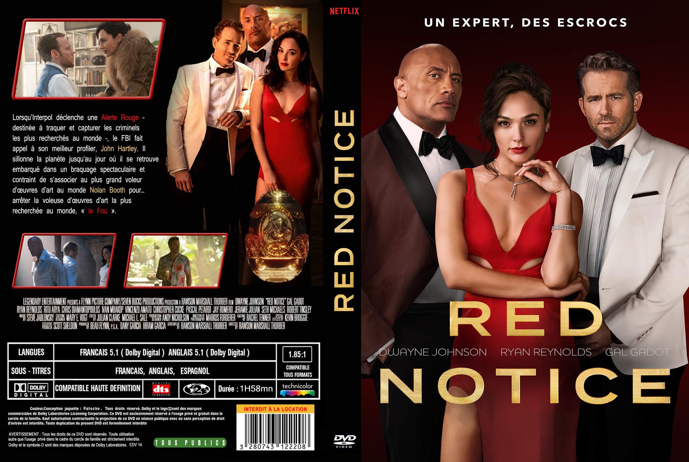 Jaquette DVD Red notice custom