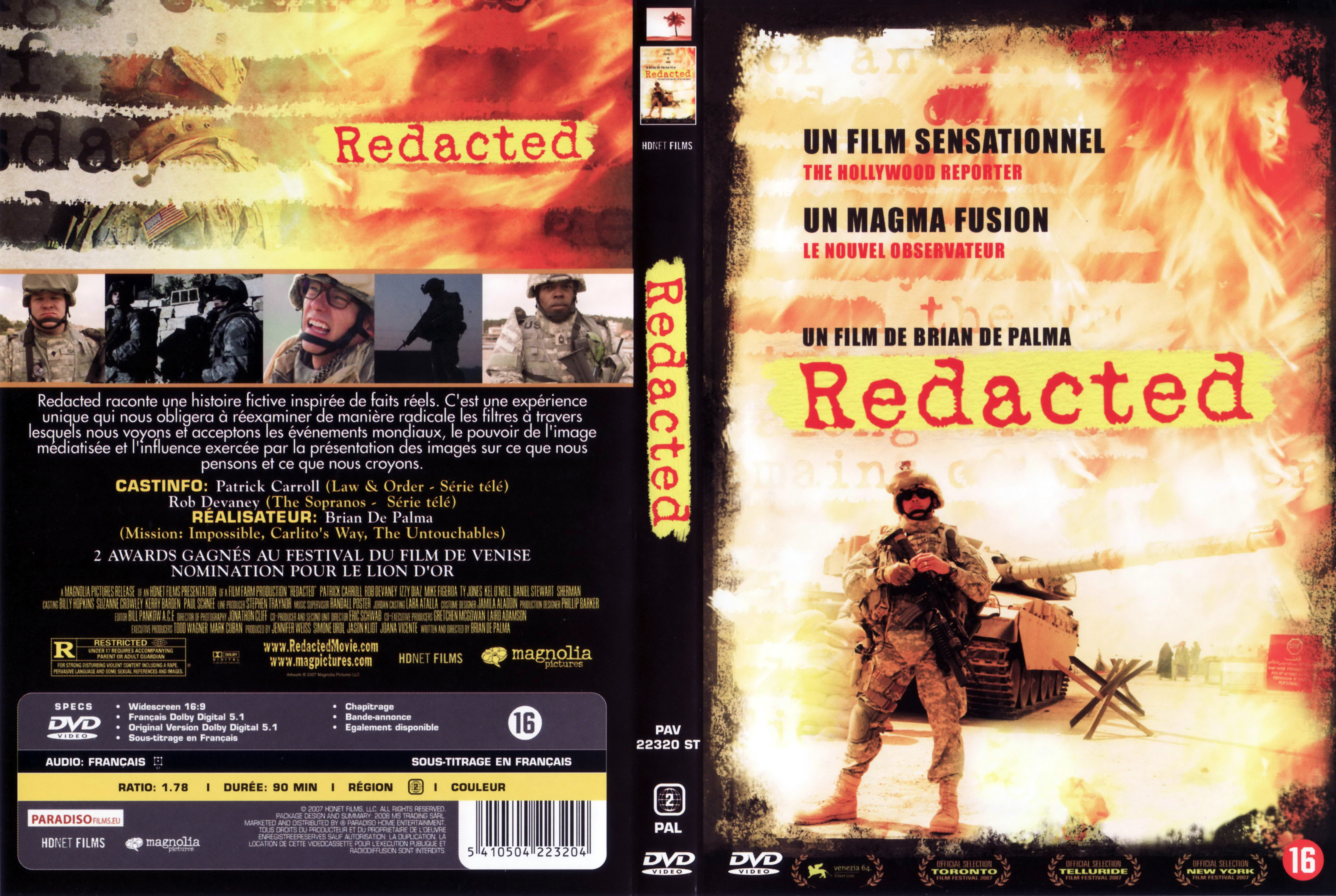 Jaquette DVD Redacted