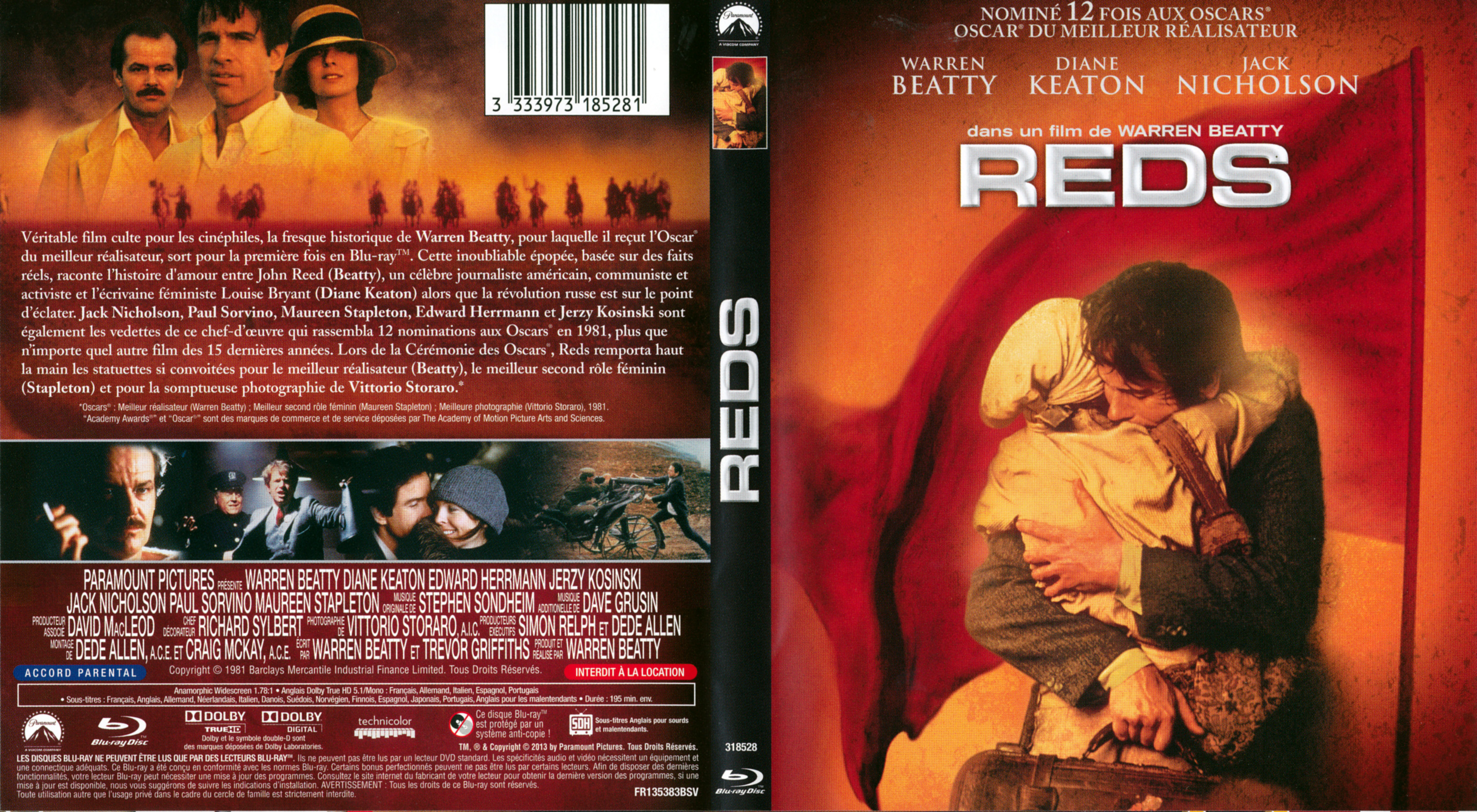 Jaquette DVD Reds (BLU-RAY)