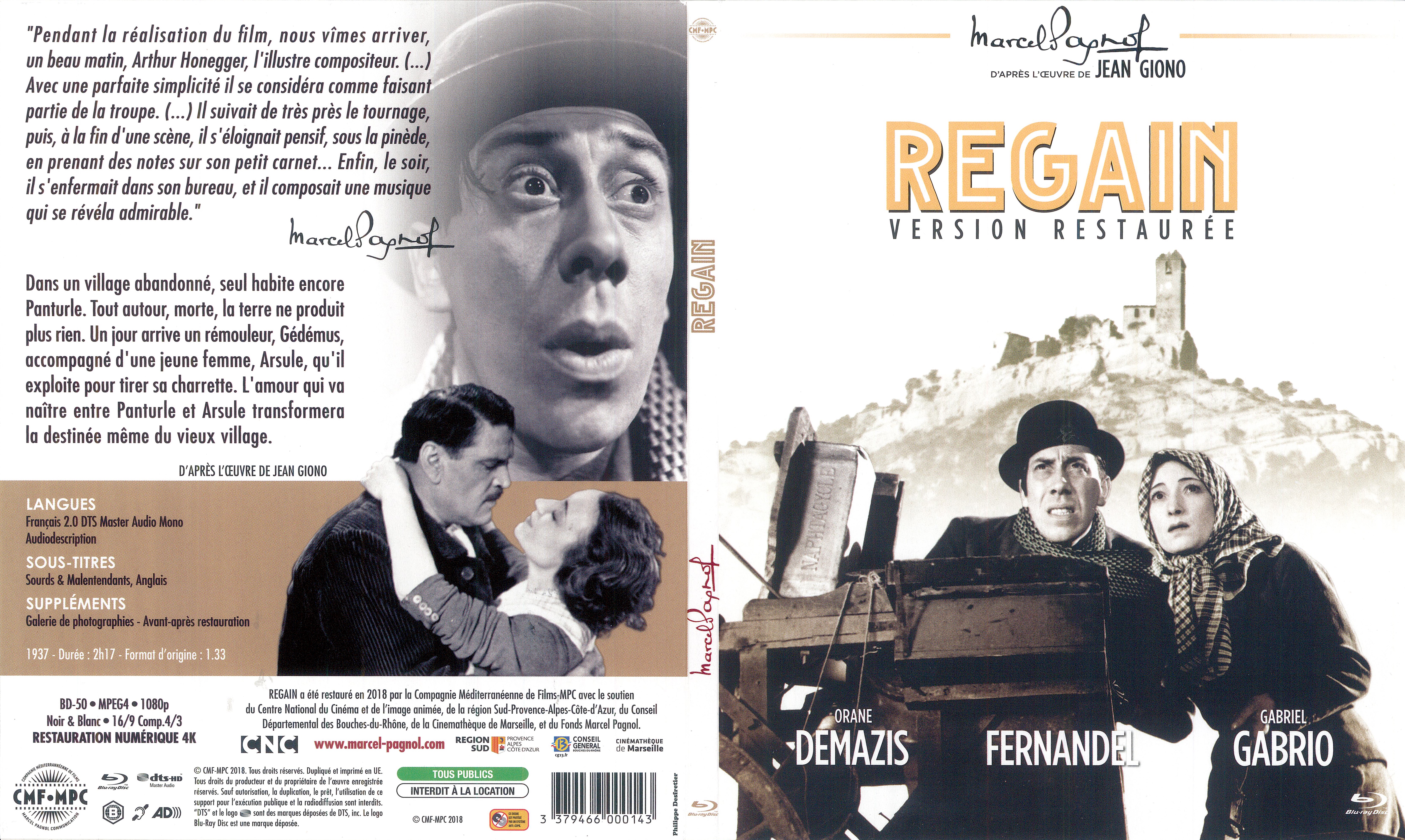 Jaquette DVD Regain (BLU-RAY)