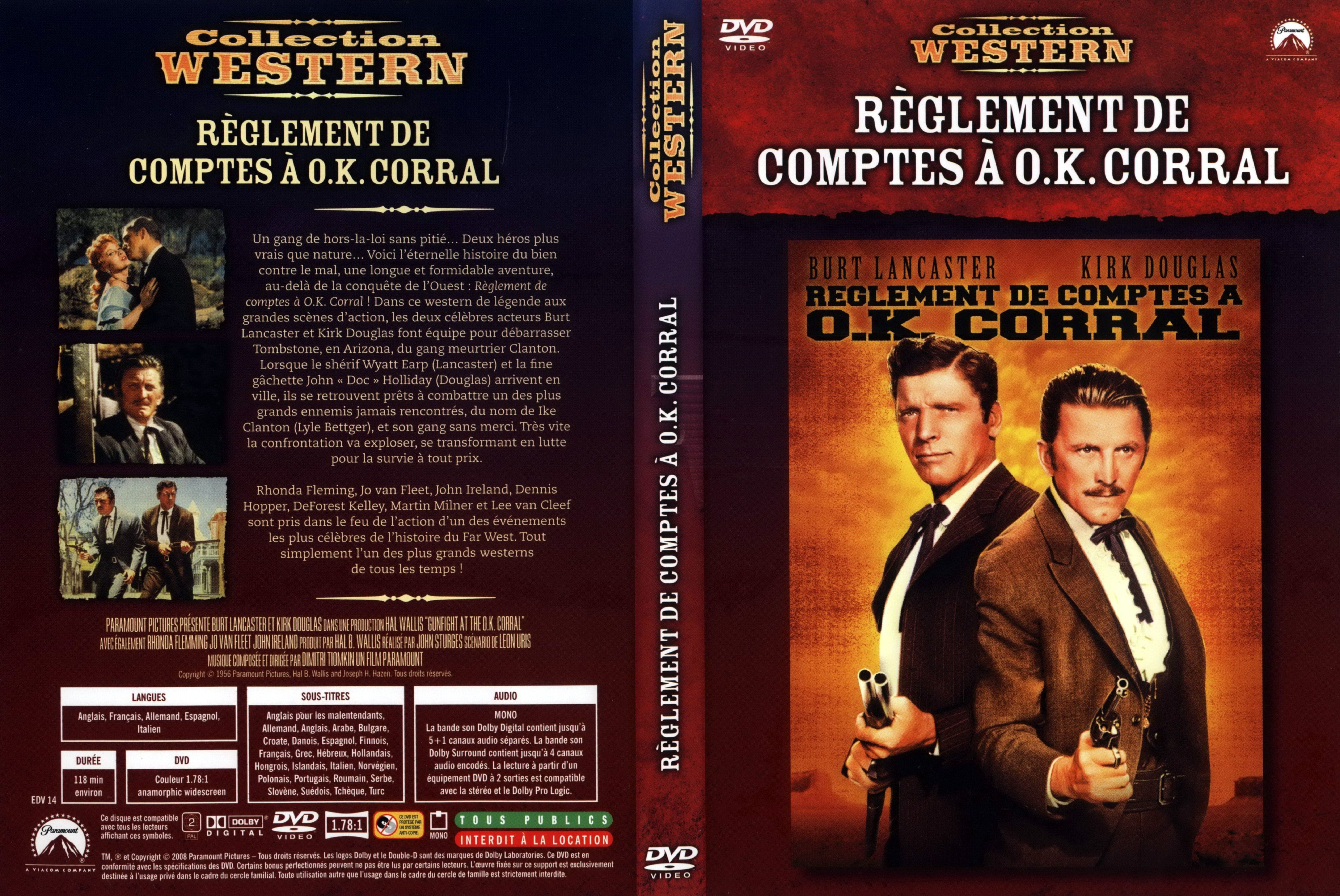 Jaquette DVD Reglement de comptes  OK Corral v2