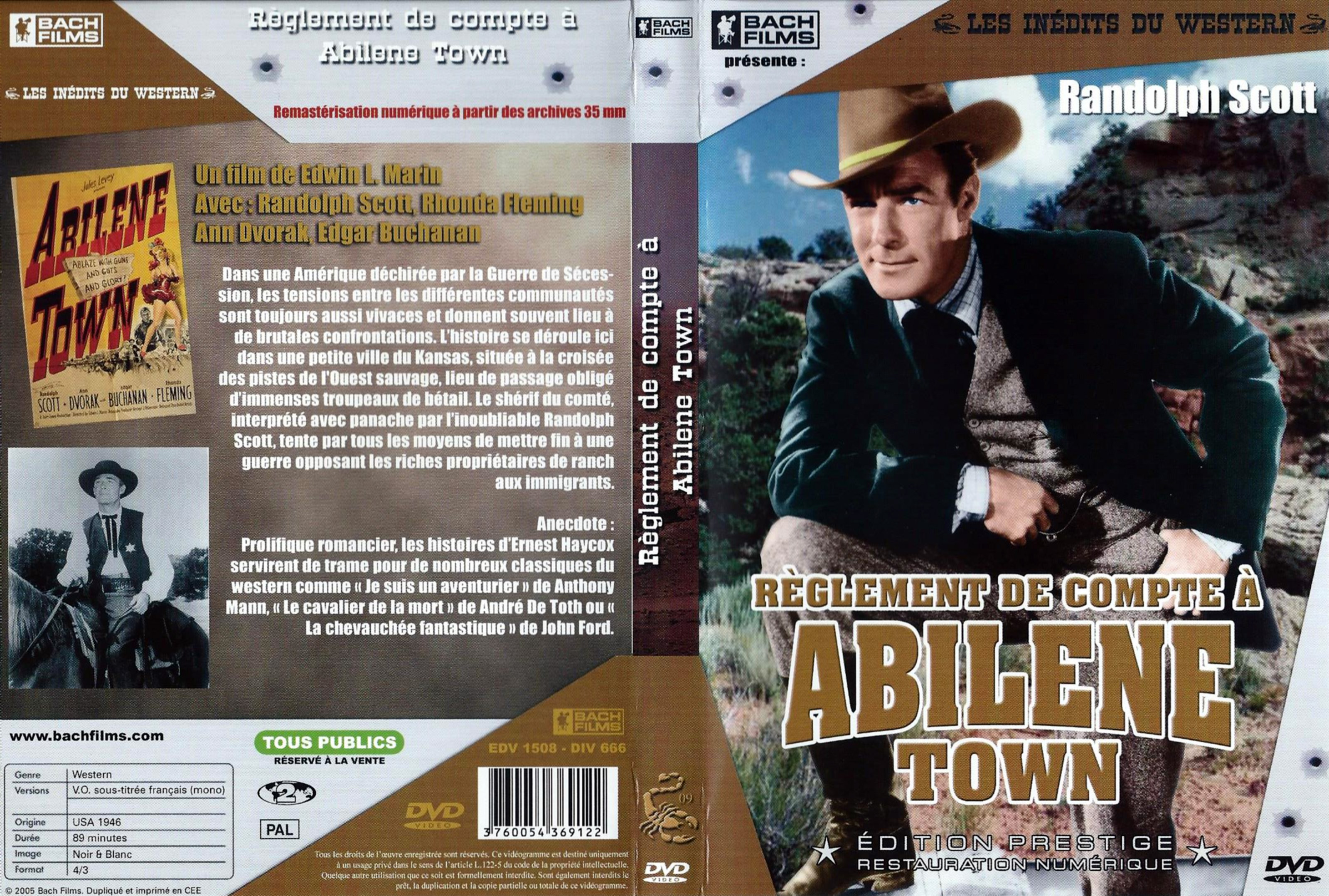 Jaquette DVD Rglements de compte  Abilene Town
