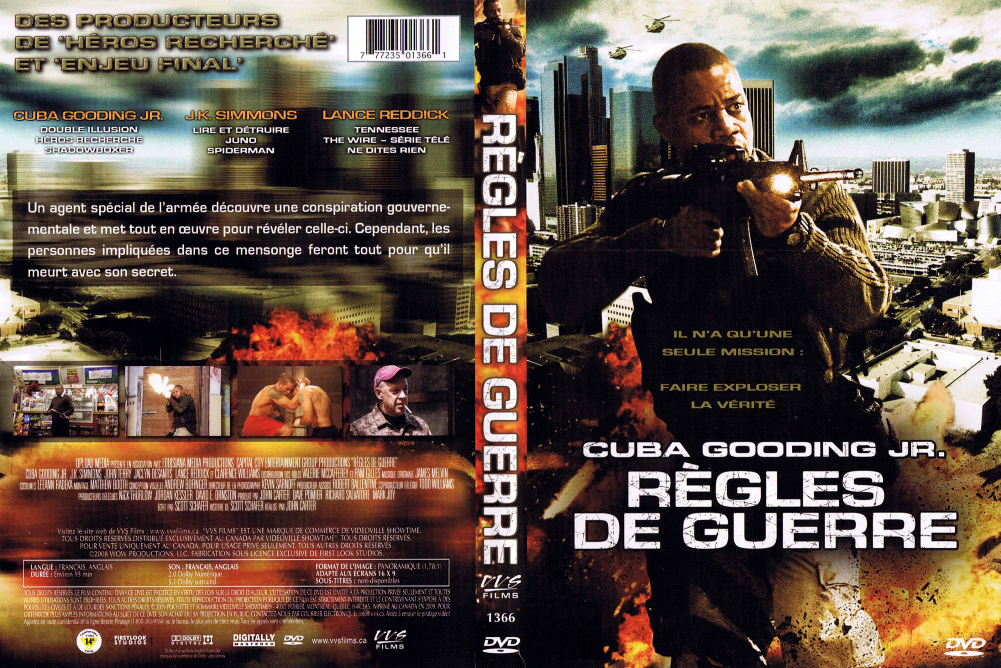 Jaquette DVD Regles de guerre (Canadienne)