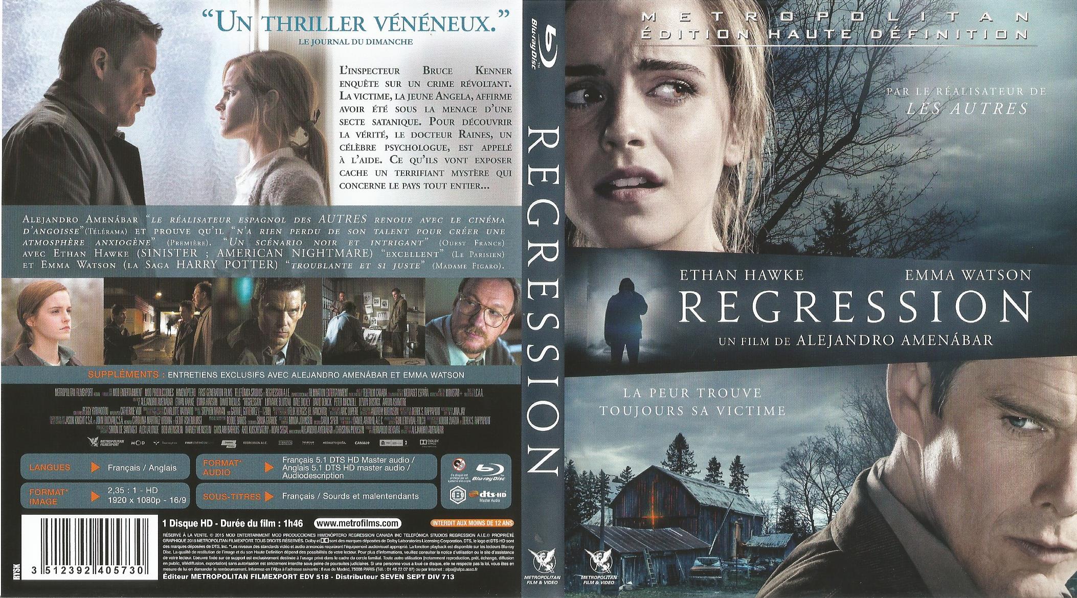 Jaquette DVD Regression (BLU-RAY)