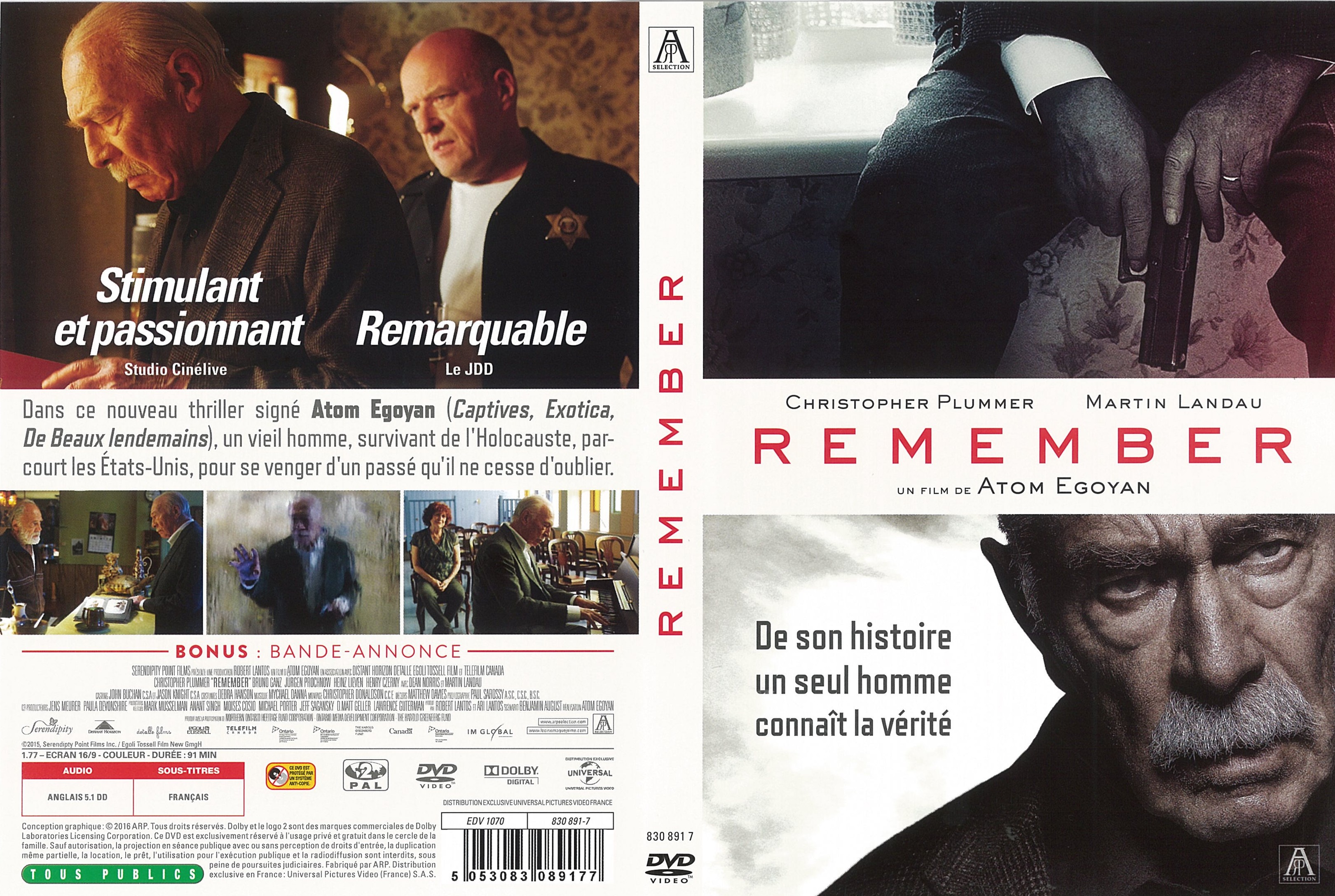 Jaquette DVD Remember