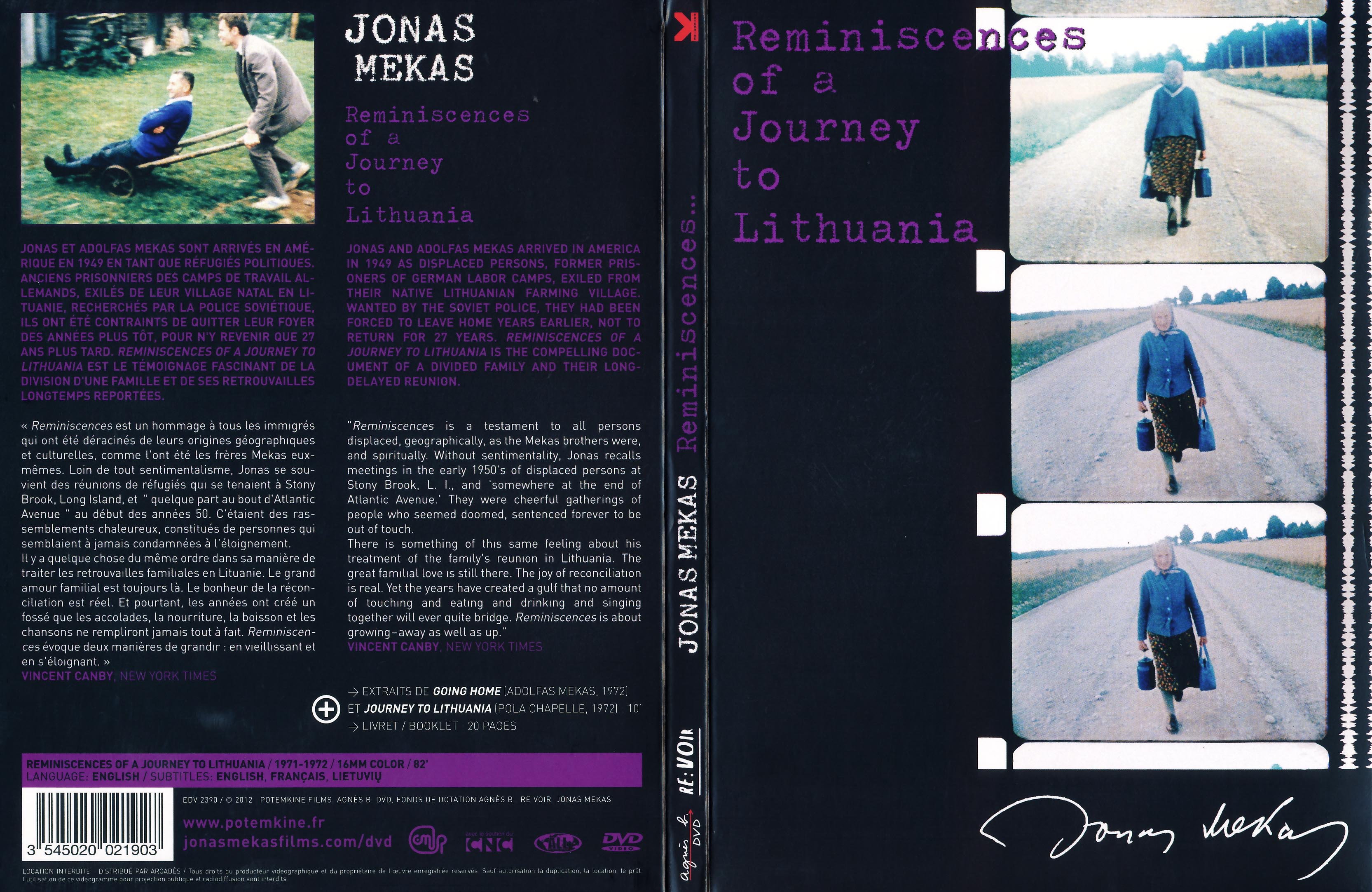 Jaquette DVD Reminiscences of a journey to lithuania