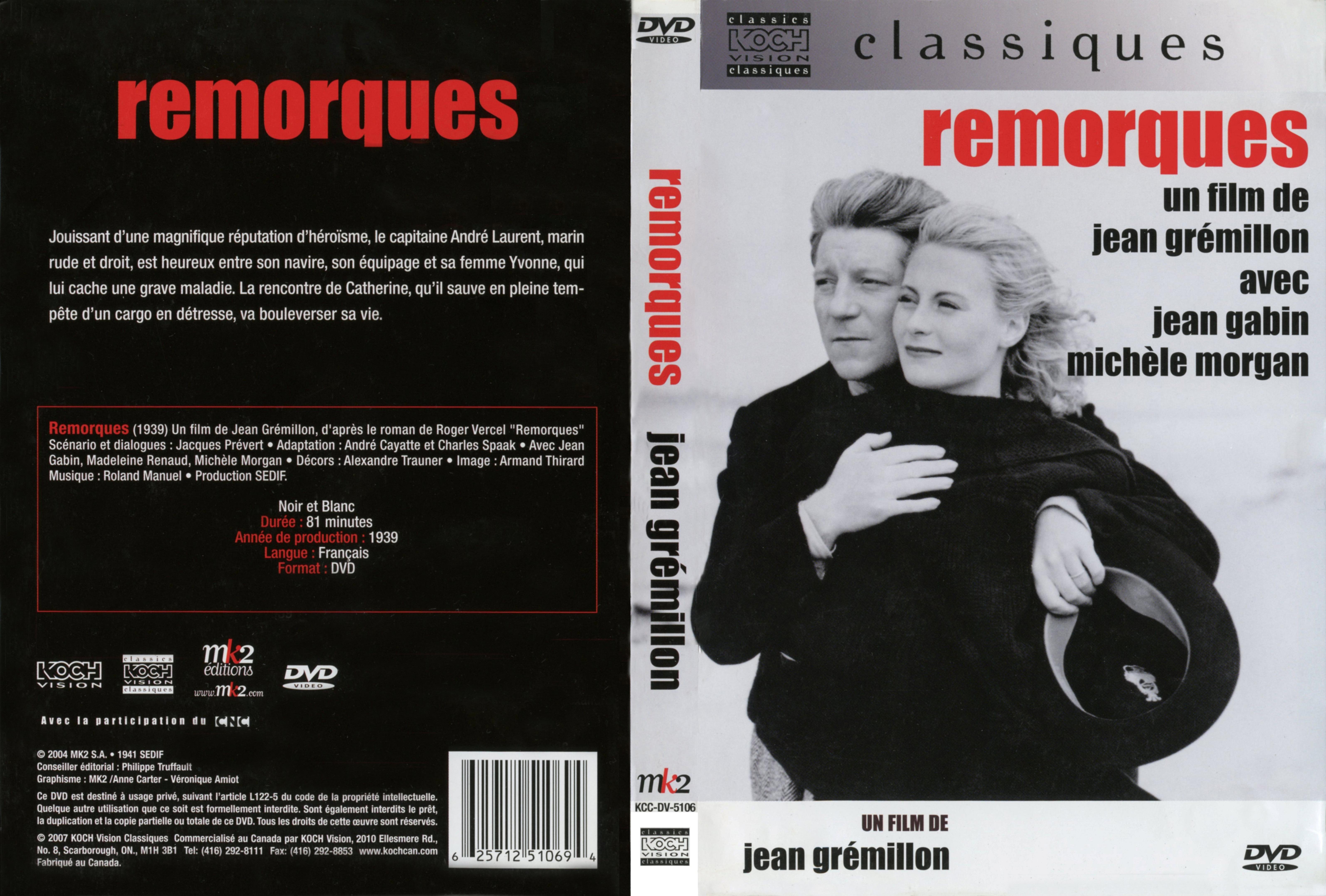 Jaquette DVD Remorques (Canadienne)