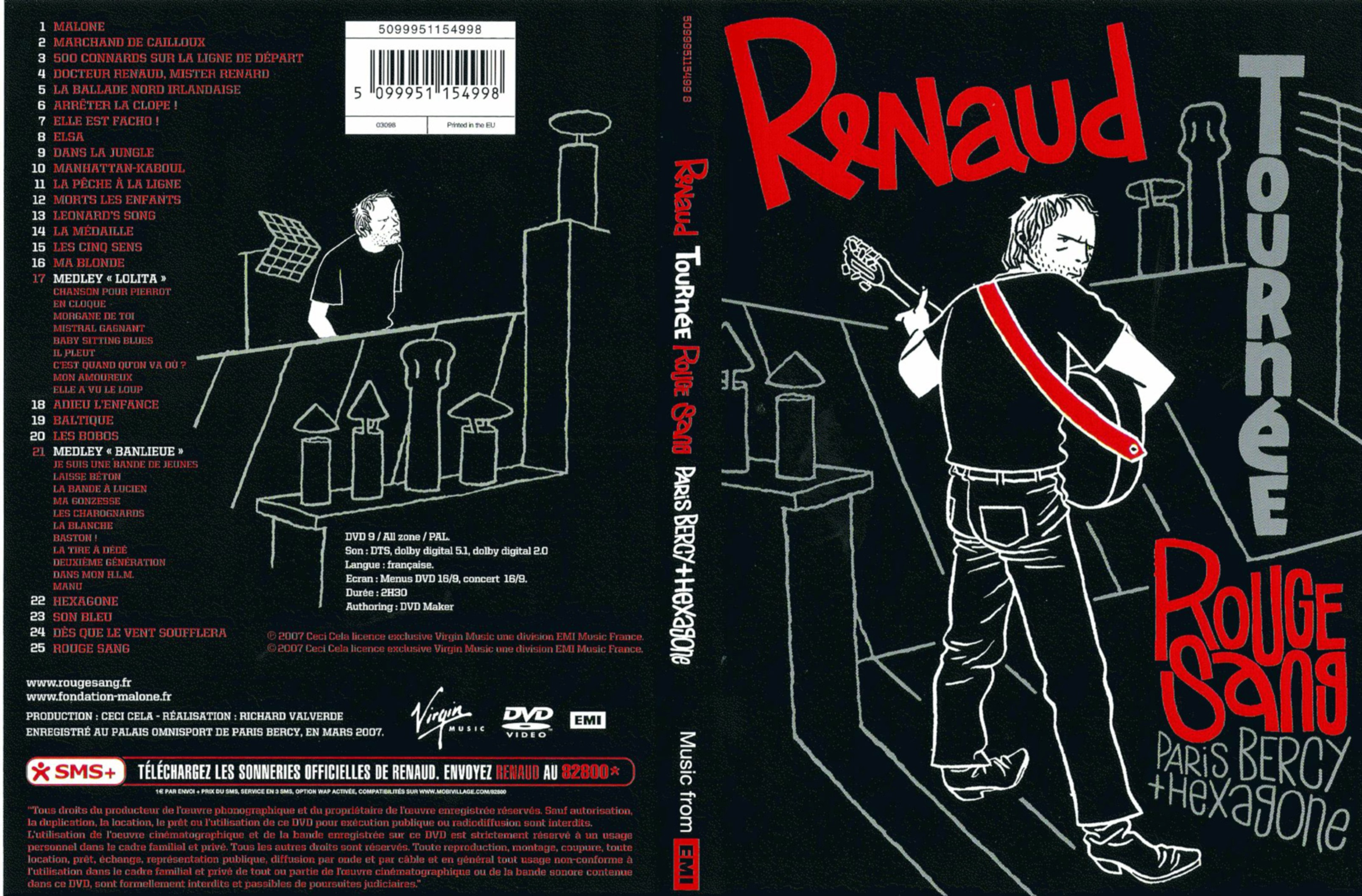 Jaquette DVD Renaud tourne rouge sang