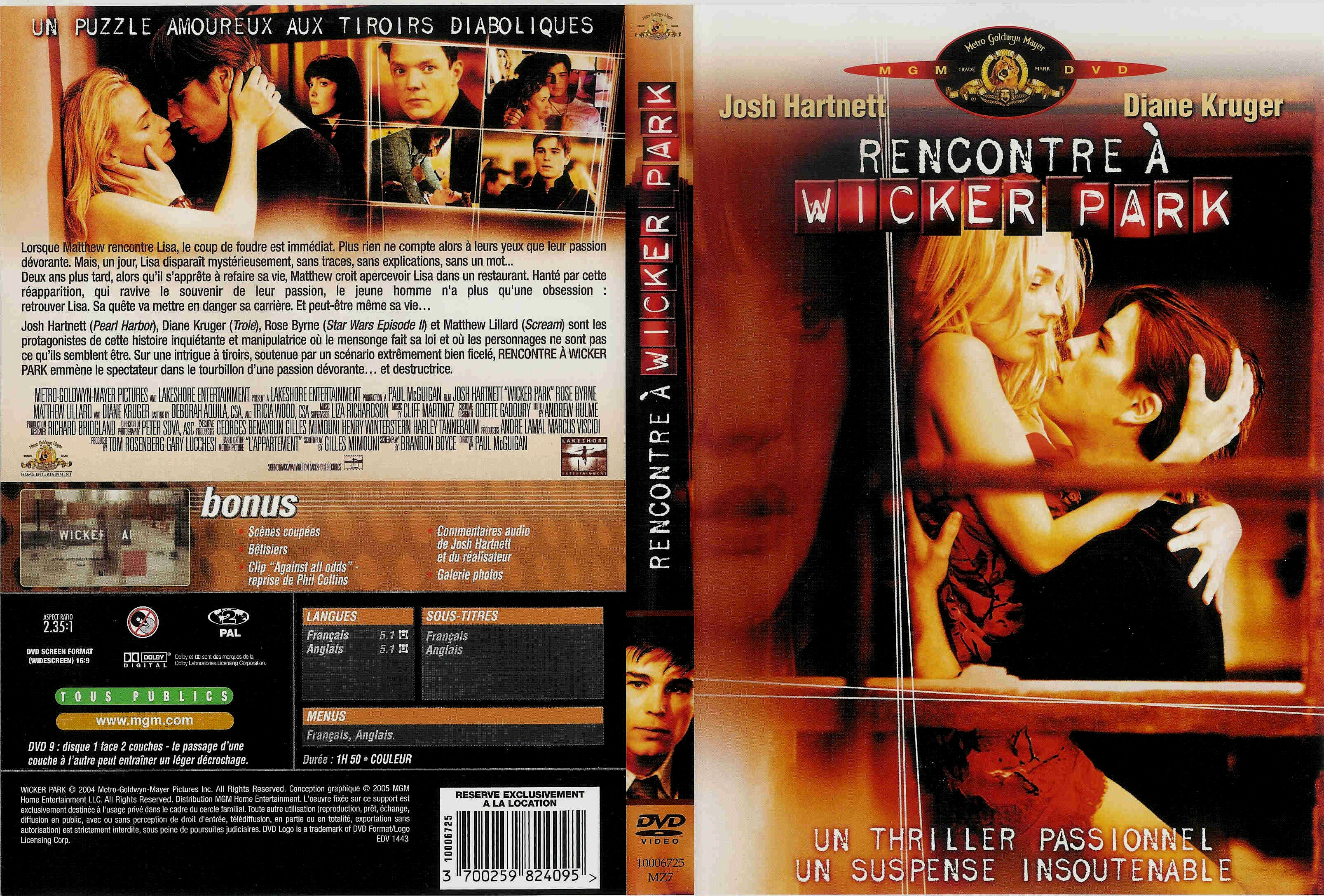 Jaquette DVD Rencontre  Wicker Park